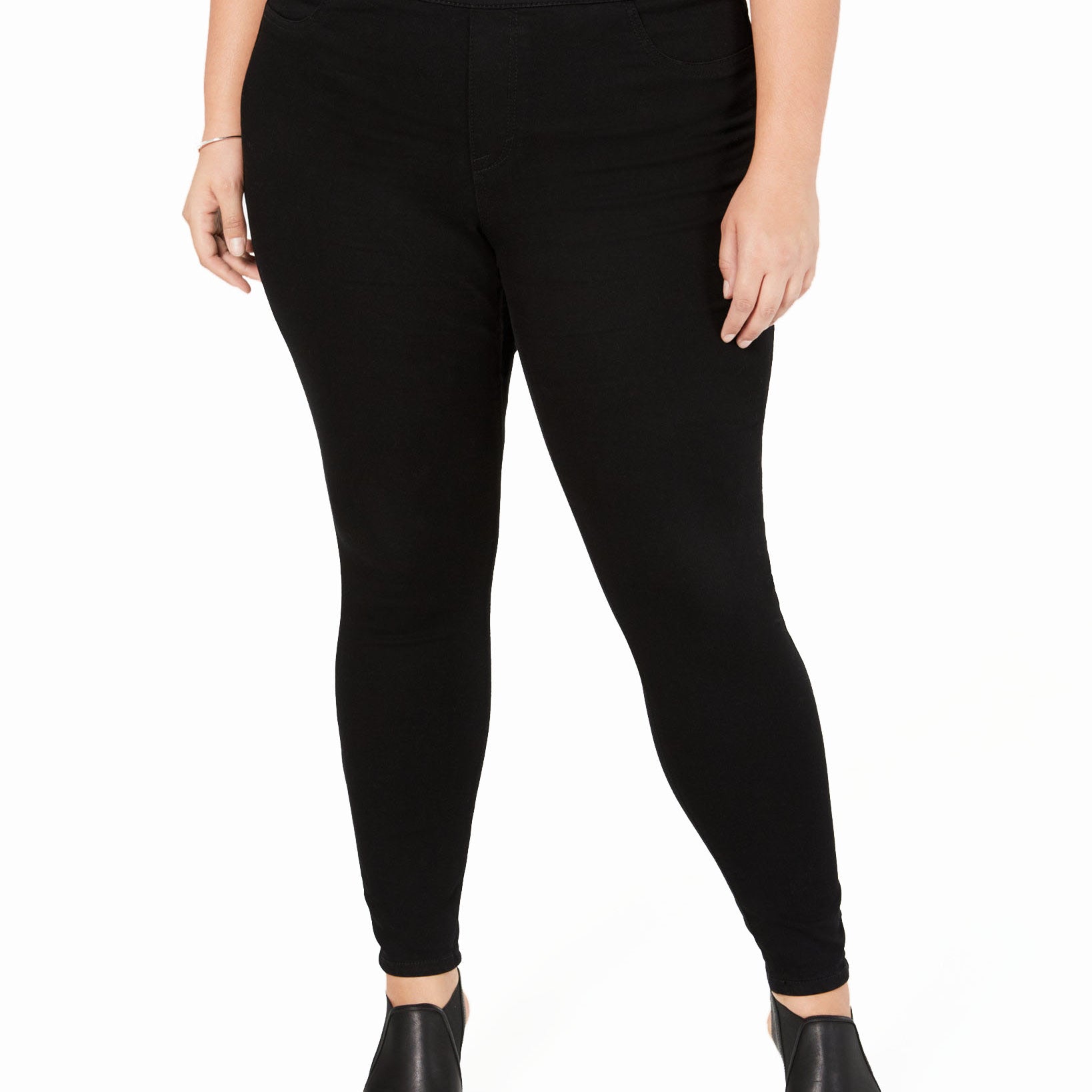 Style & Co Women Plus Jeggings Black Rinse