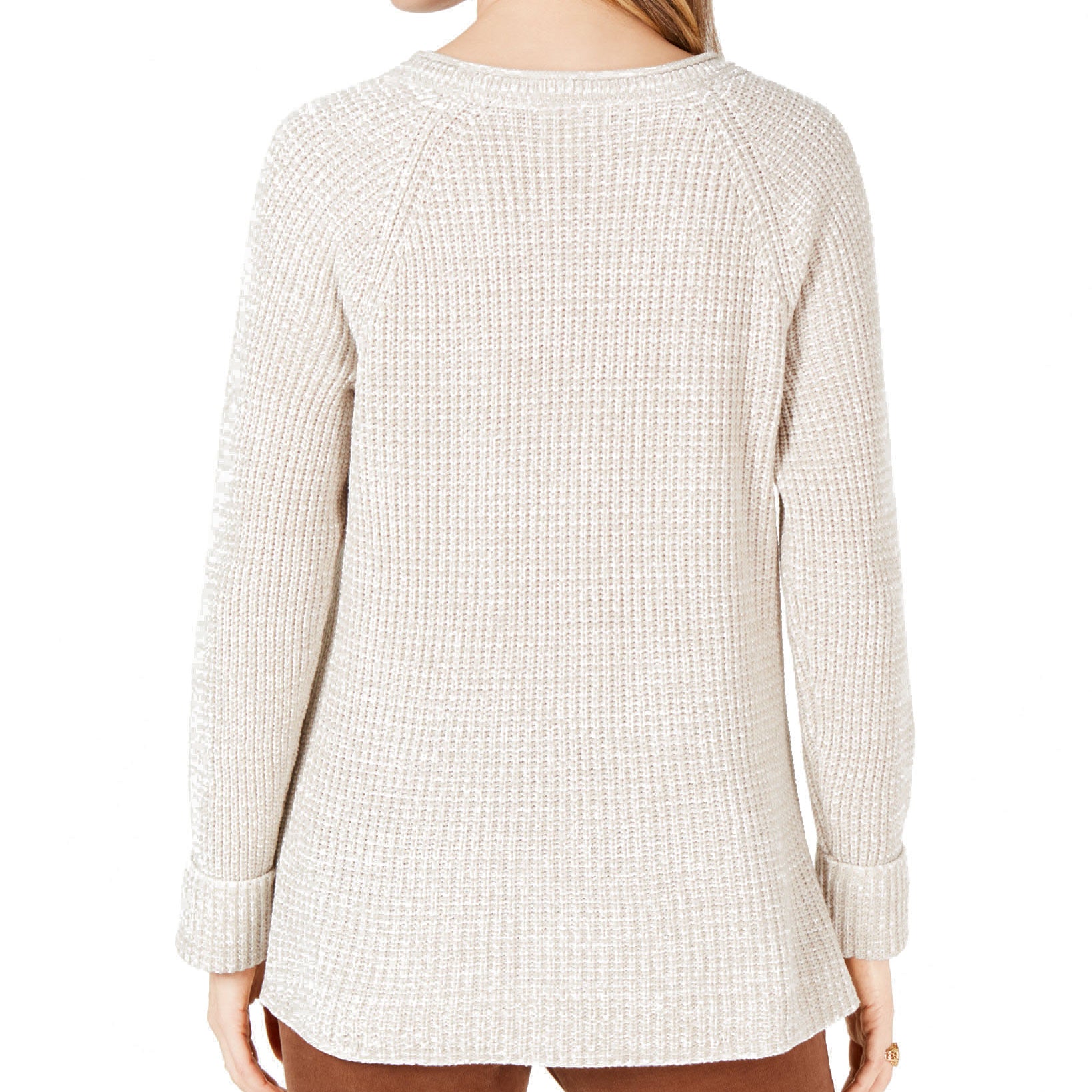 Style & Co Womens Petite Petite Pointelle Sweater