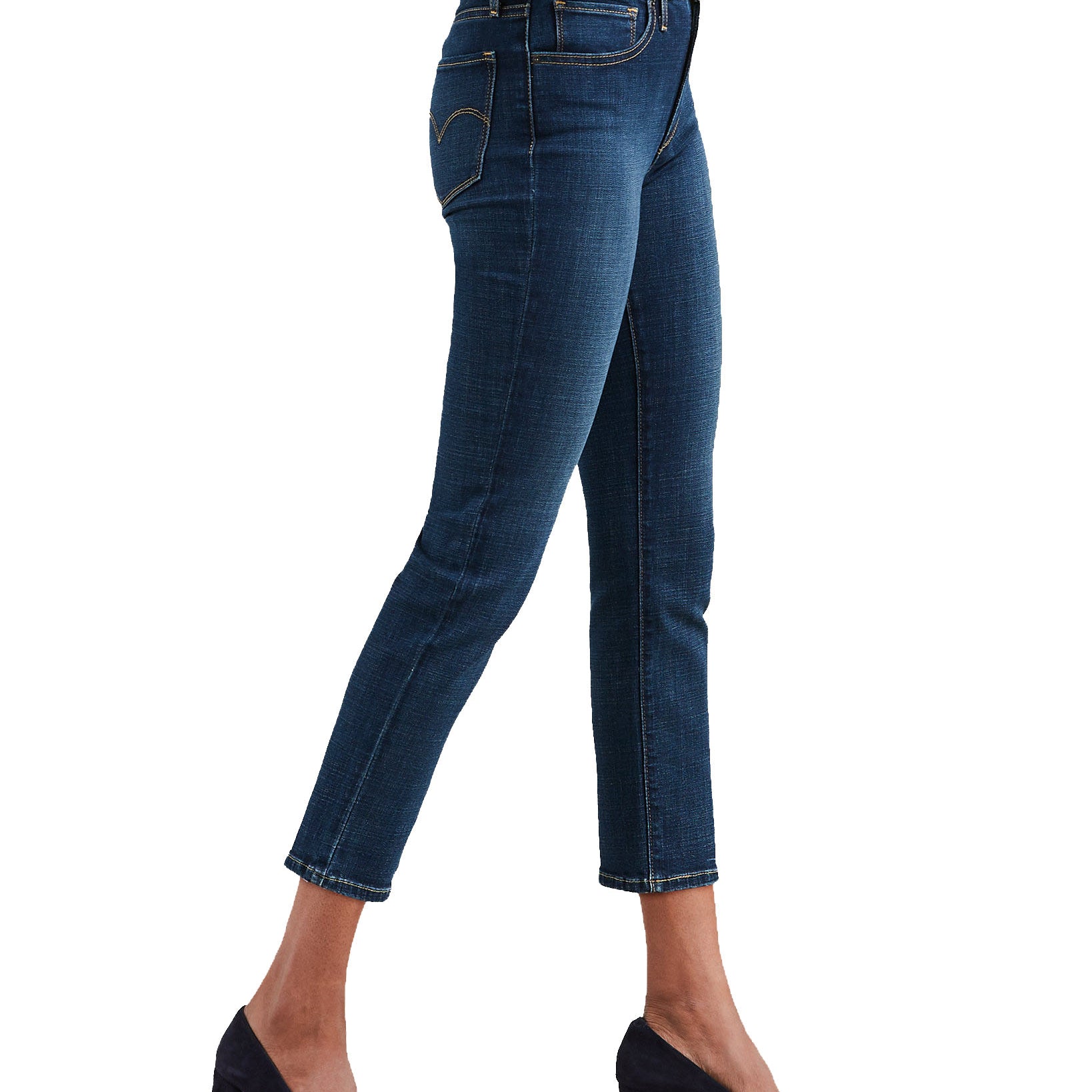 Levis Women 724 Straight Leg Cropped Jeans