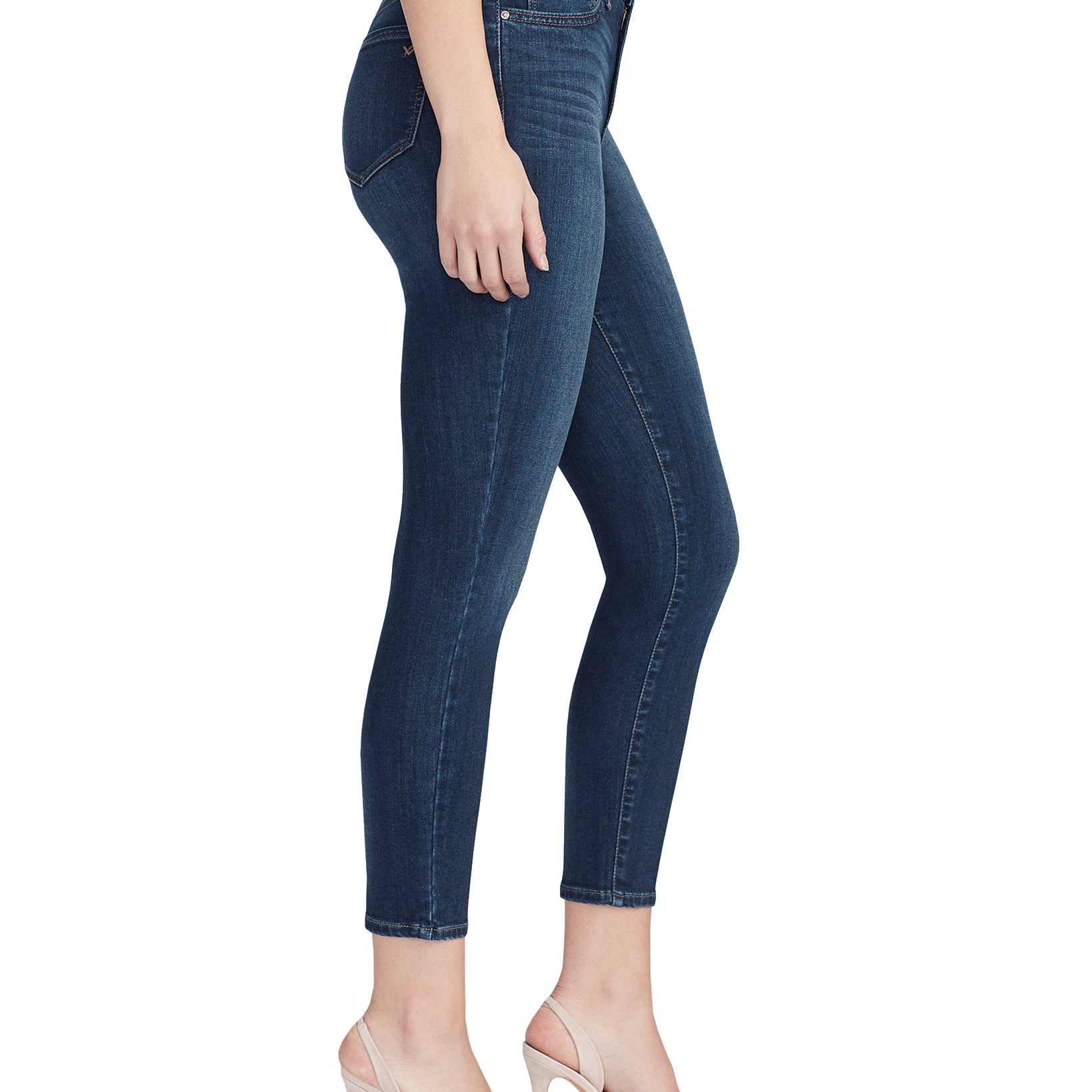 WILLIAM RAST Women High Rise Sculpted Ripped Skinny Ankle Jeans