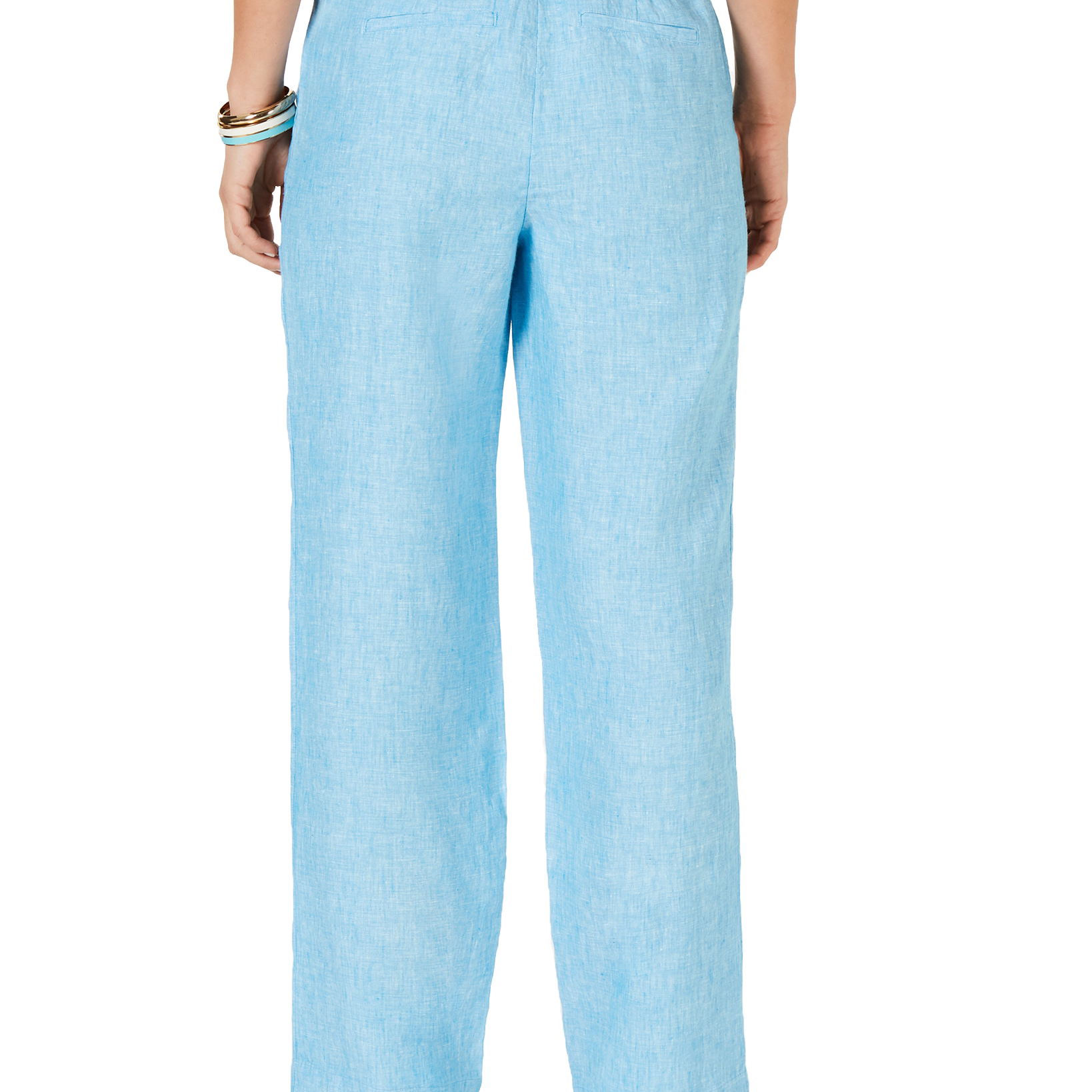 Charter Club Women Linen Drawstring Waist Pants