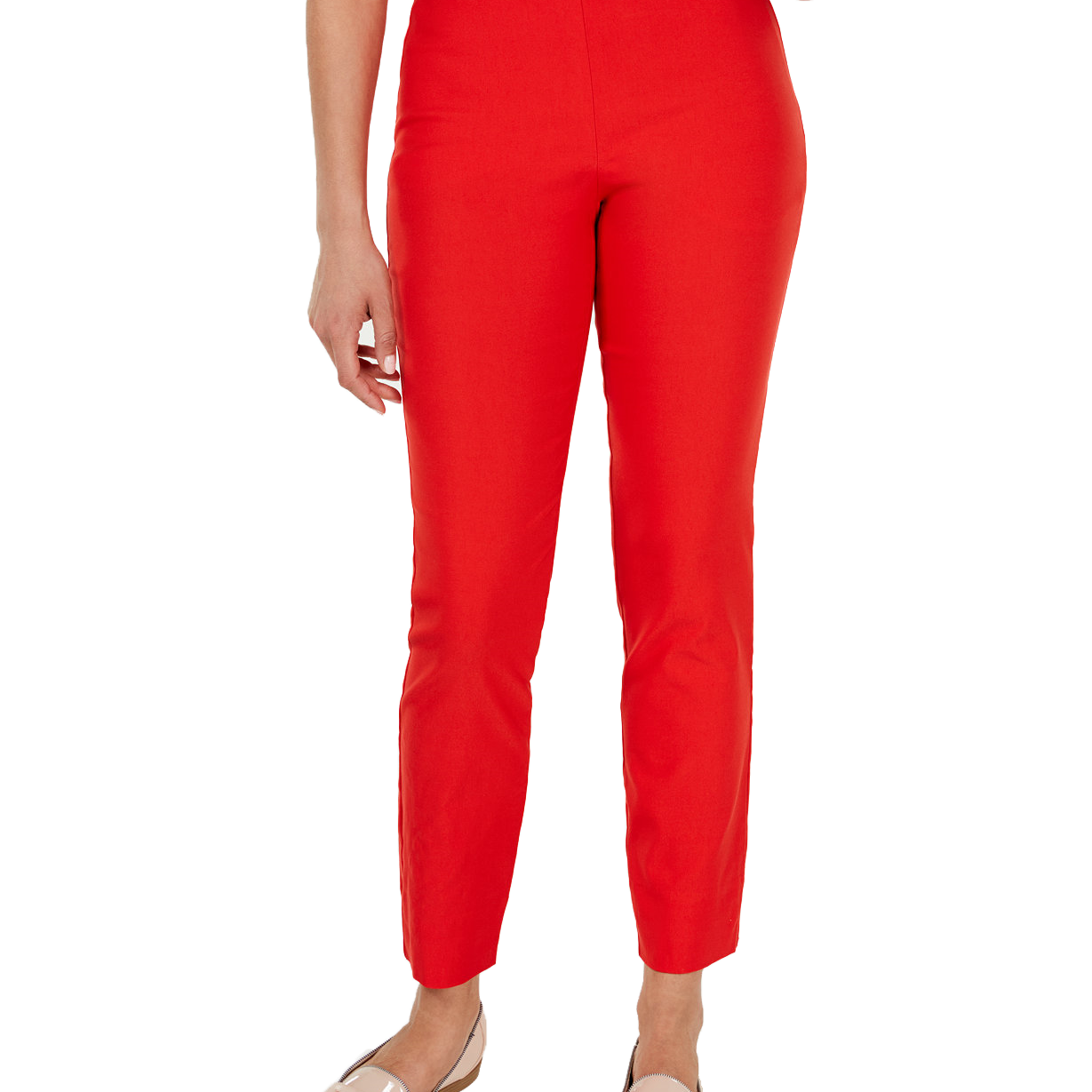 Charter Club Women Chelsea Tummy Control Skinny Leg Ankle Pants Risky Red