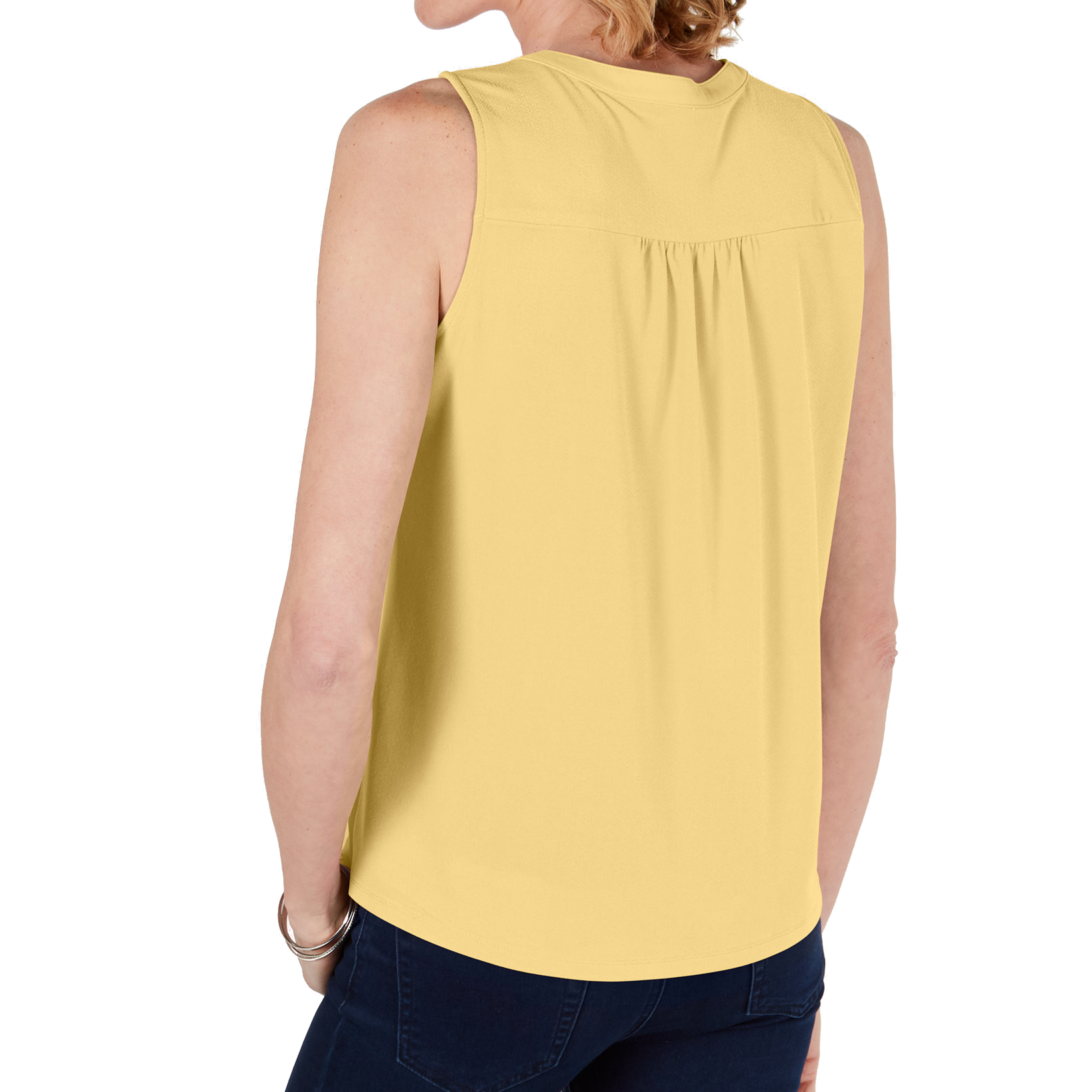 Charter Club Women Sleeveless Pintuck Blouse