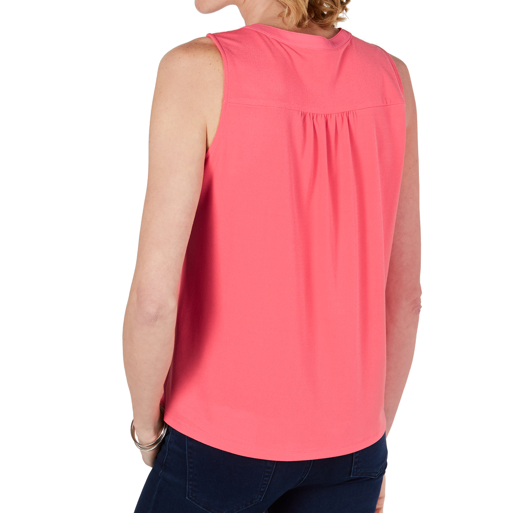 Charter Club Women Sleeveless Pintuck Blouse