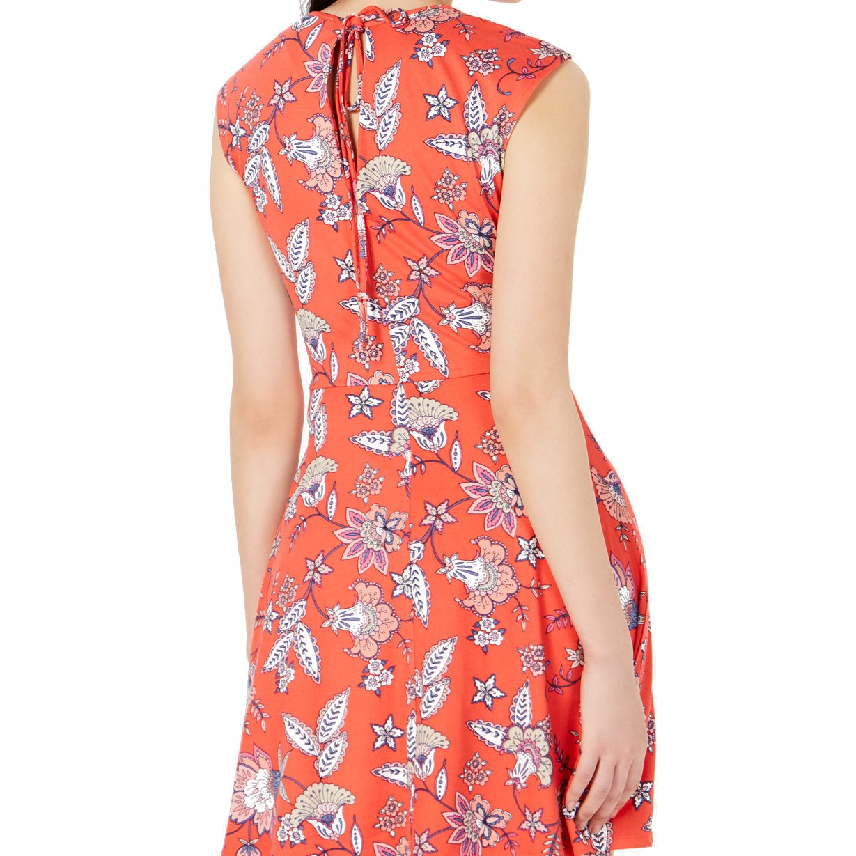 Be Bop Juniors Printed Keyhole A Line Dress