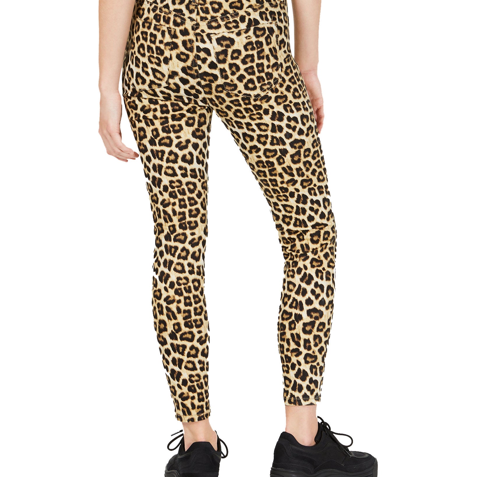 Celebrity Pink Womens Plus Cheetah Print Skinny Ankle Jeans