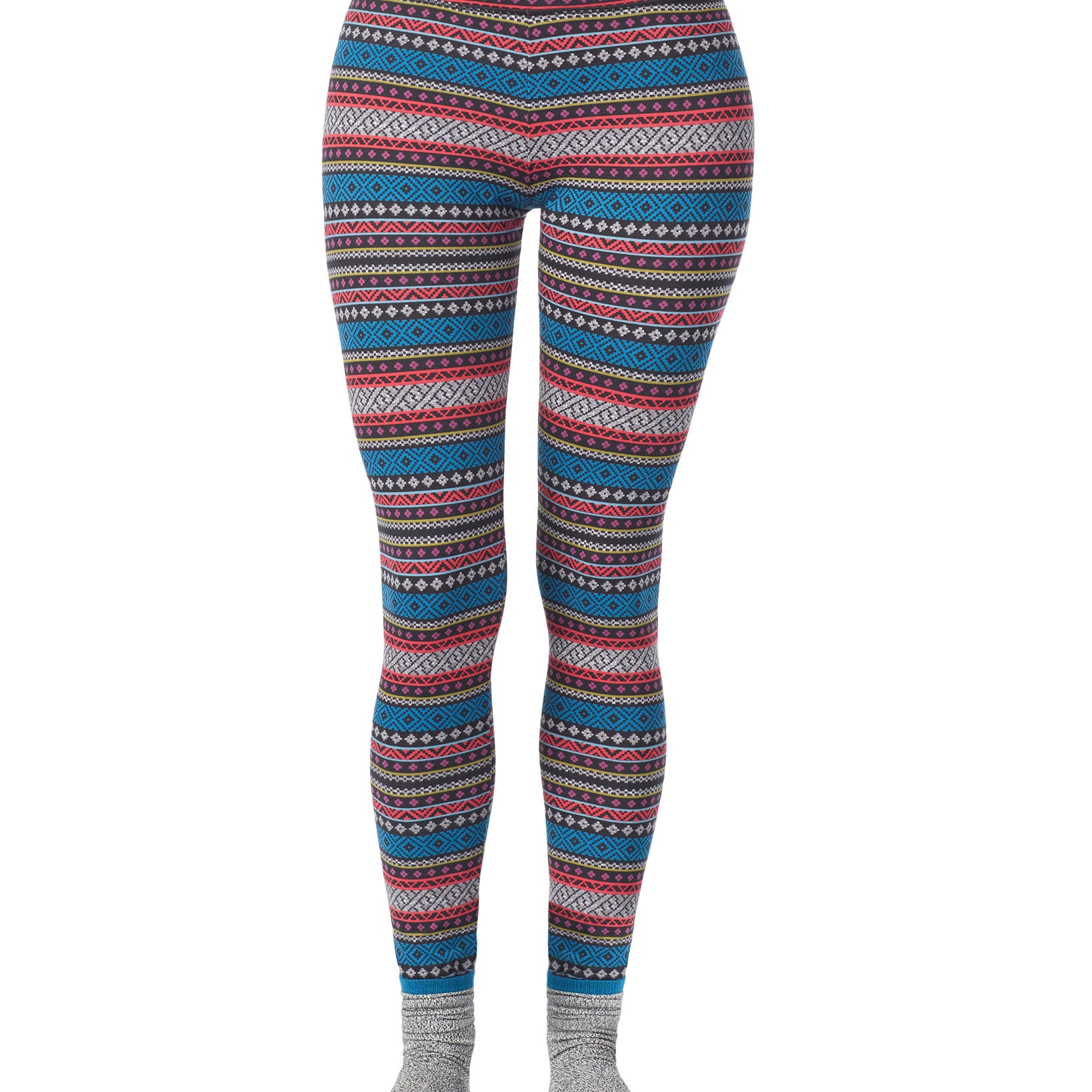 Cuddl Duds Women 2 Pc. Super Soft Printed Legging & Sock Set Fairisle