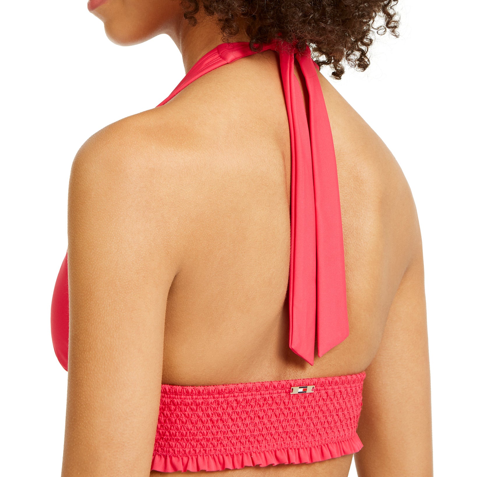 Tommy Hilfiger Women Smocked Halter Bikini Top