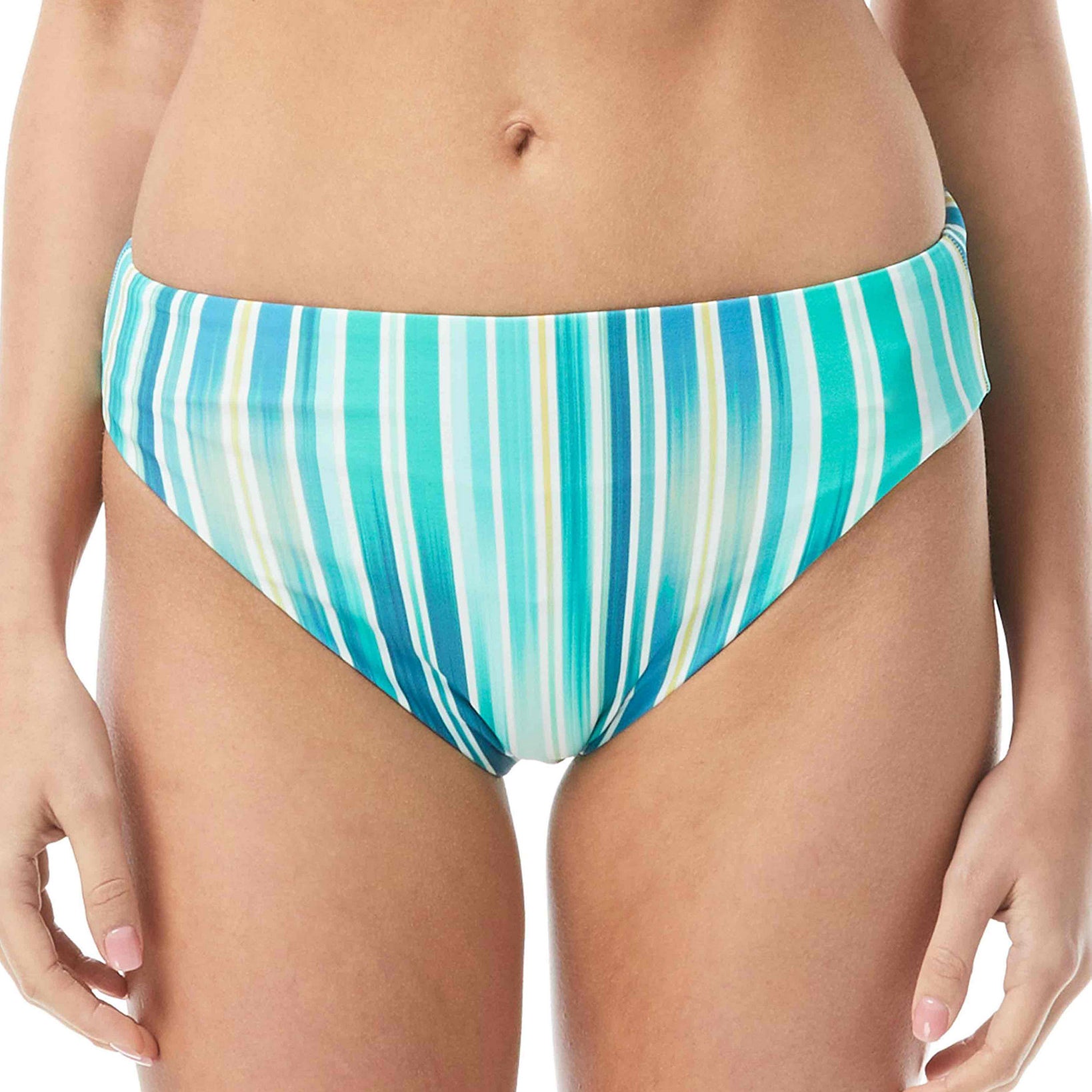 Vince Camuto Women Reversible High Leg Bikini Bottoms Azure
