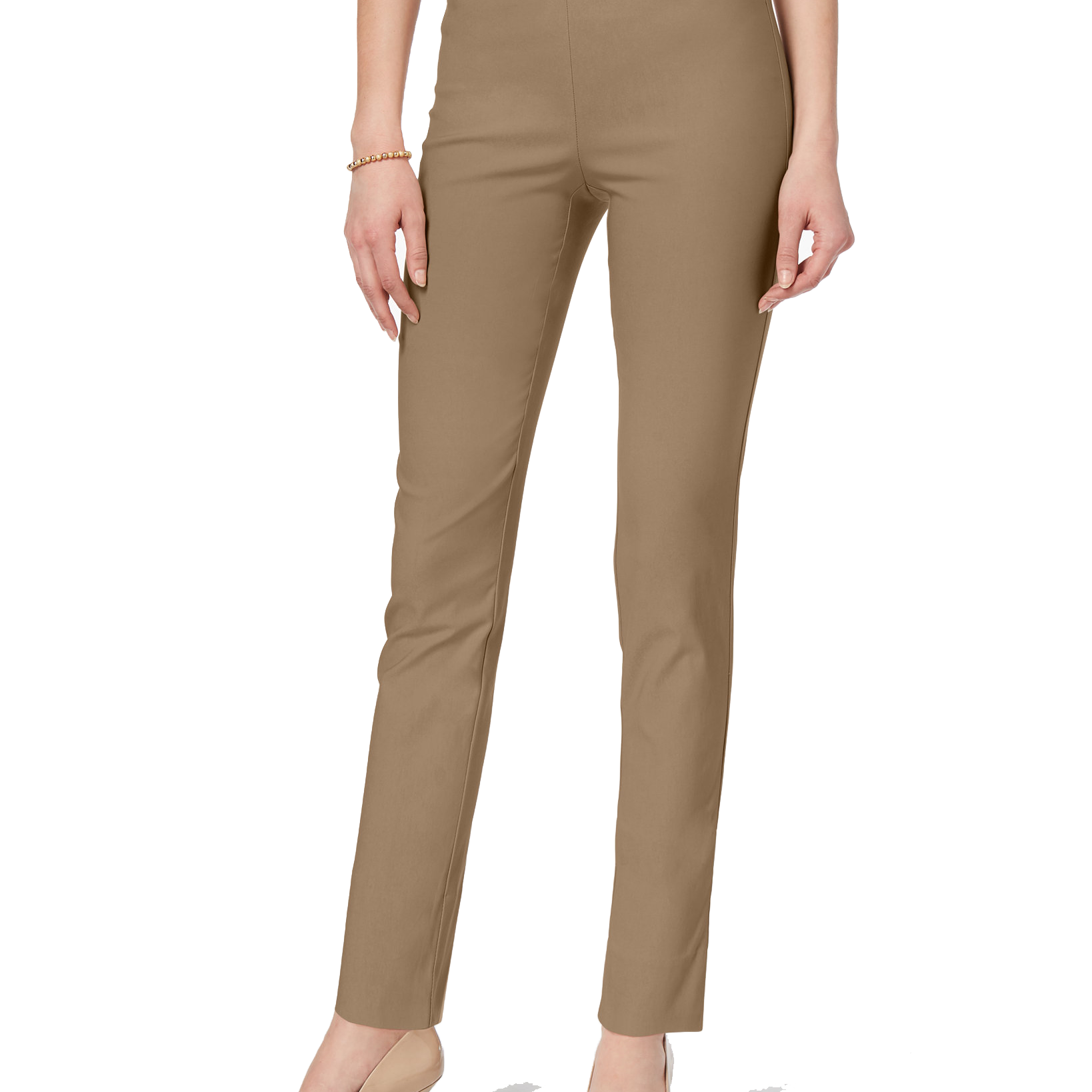 Charter Club Women Chelsea Tummy Control Skinny Leg Ankle Pants Soft Chestnut