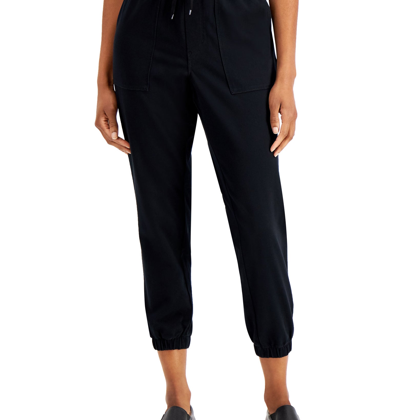 Style & Co Women Jogger Pants Deep Black