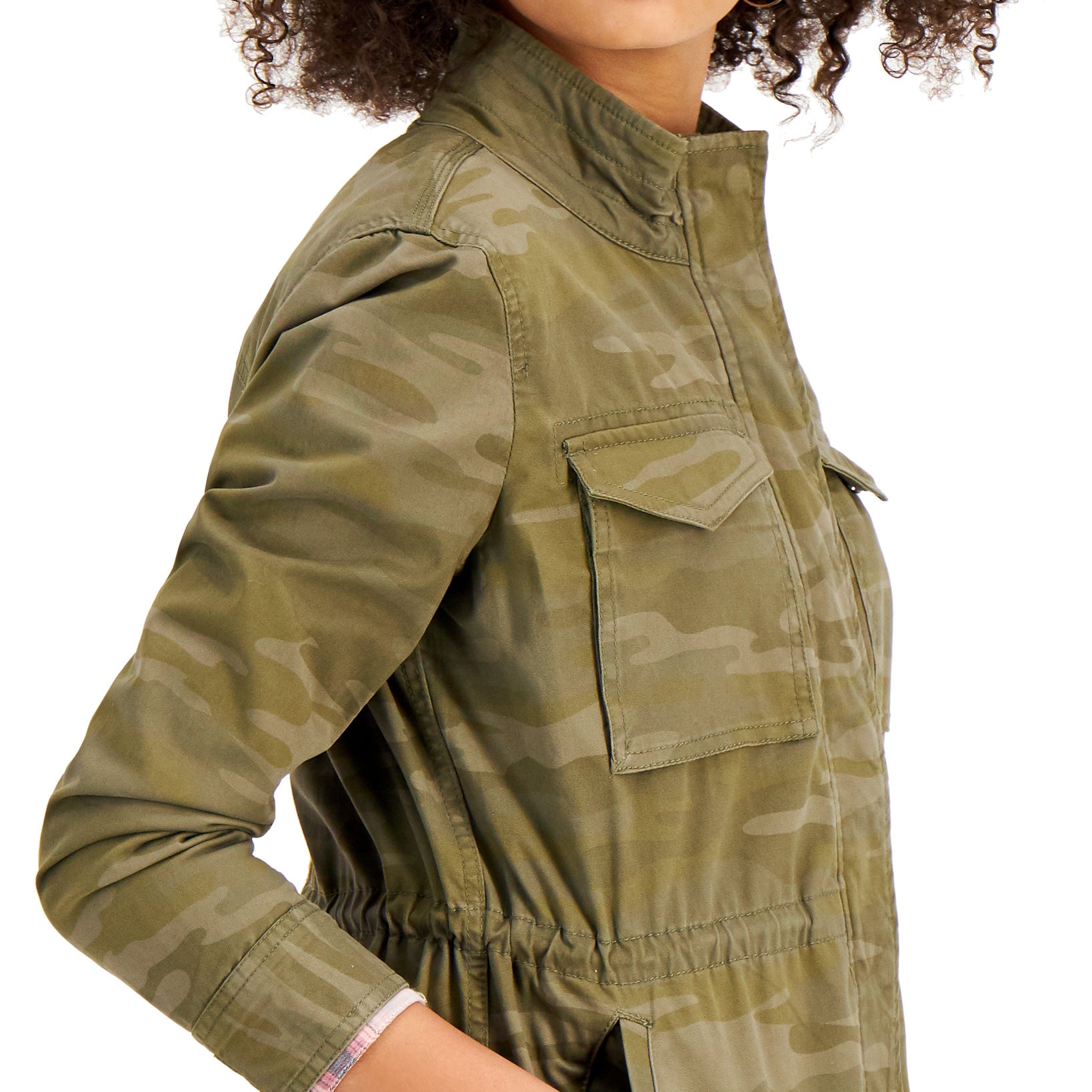 Style & Co Women Camouflage Utility Jacket