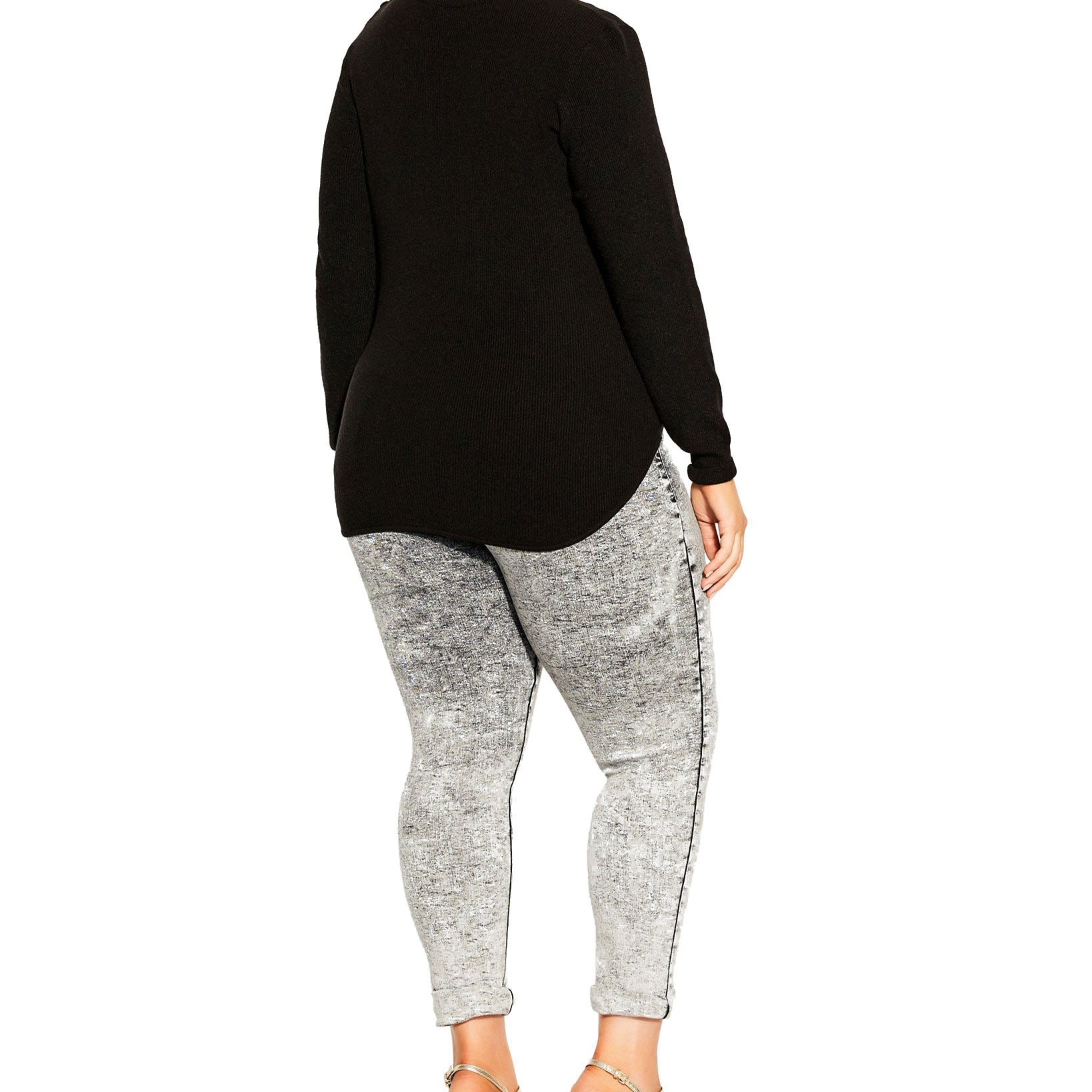 City Chic Women Plus Womens Trendy Royal Sweater