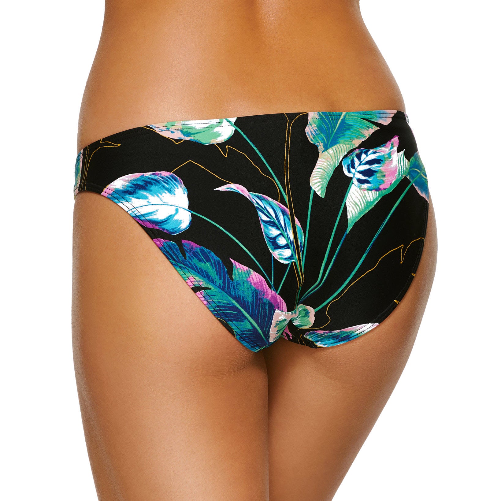 Hula Honey Women Twisted Palms Ring Detail Hipster Bikini Bottoms