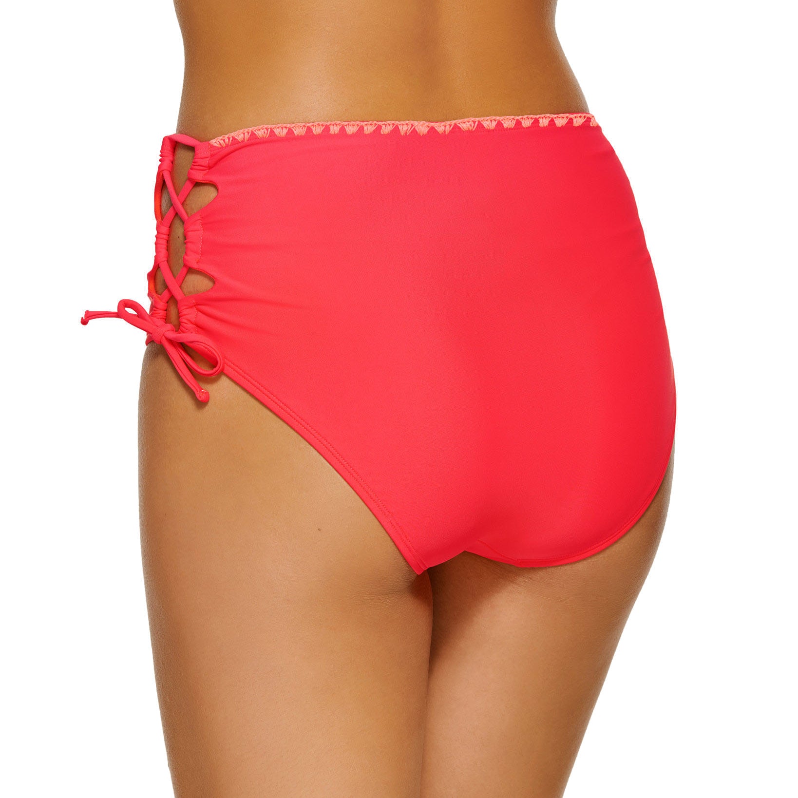 Hula Honey Women Zig Zag Zinc Cheeky High Waist Bikini Bottoms