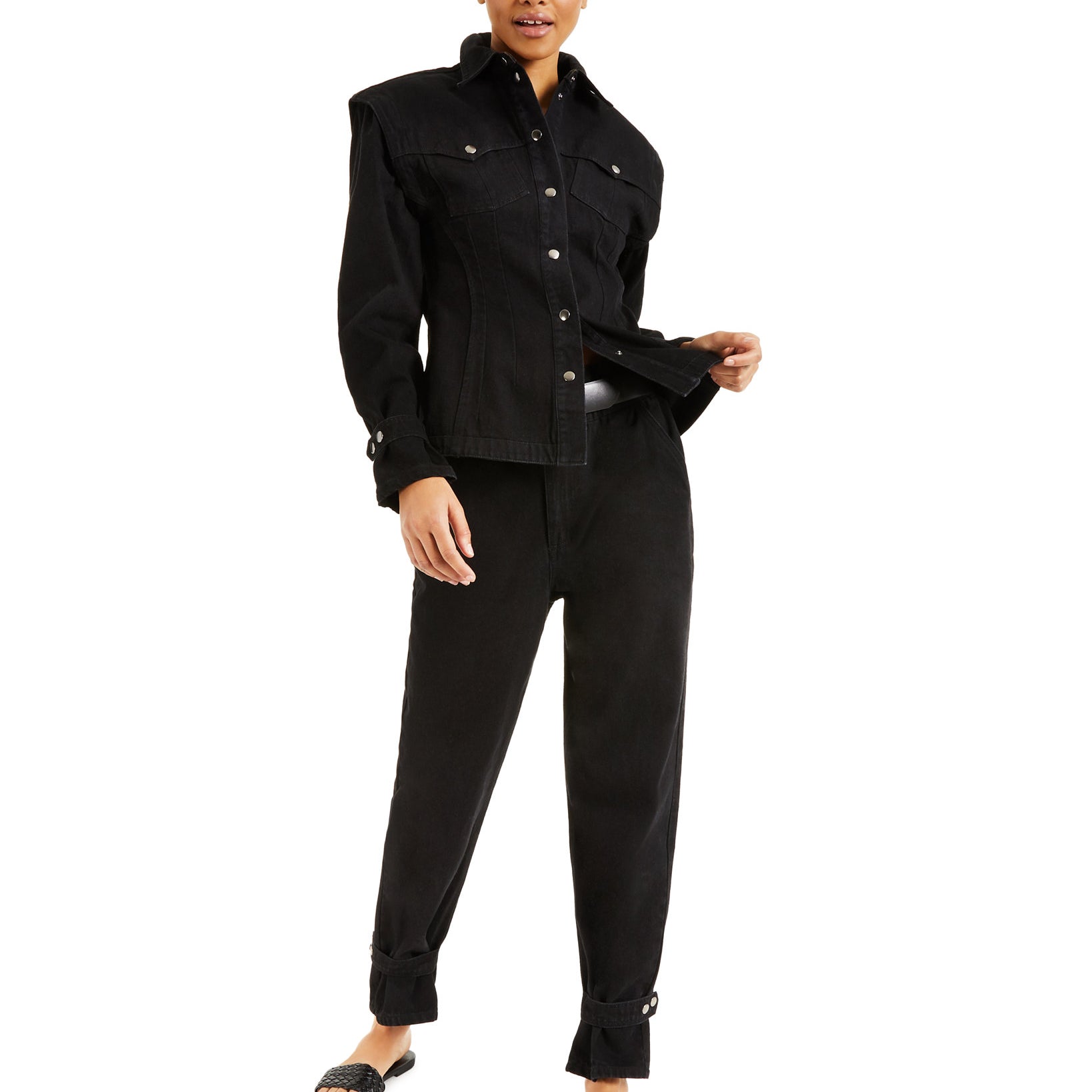 INC International Concepts Women CULPOS X Paperbag Waist Jeans