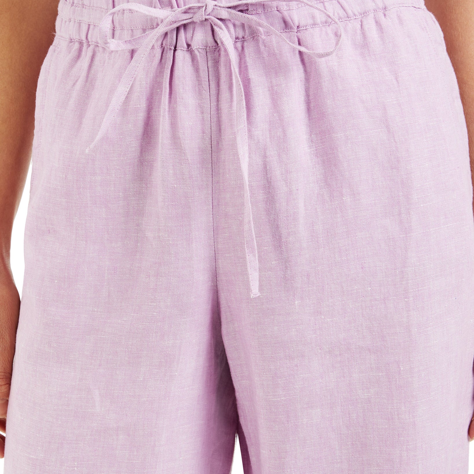 Charter Club Women Linen Drawstring Waist Pants