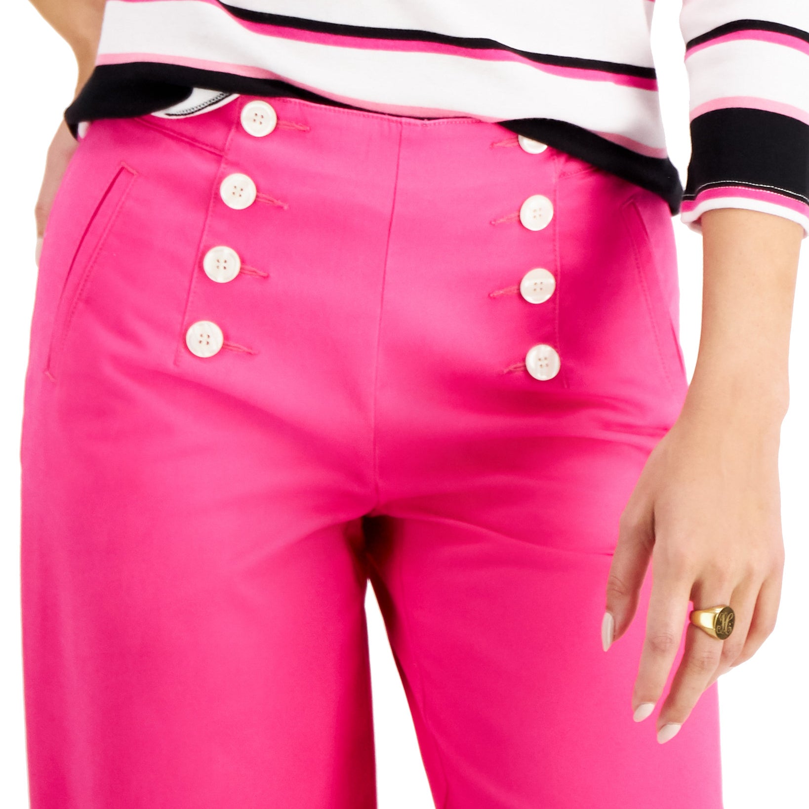 Charter Club Women Cropped Wide Leg Twill Pant