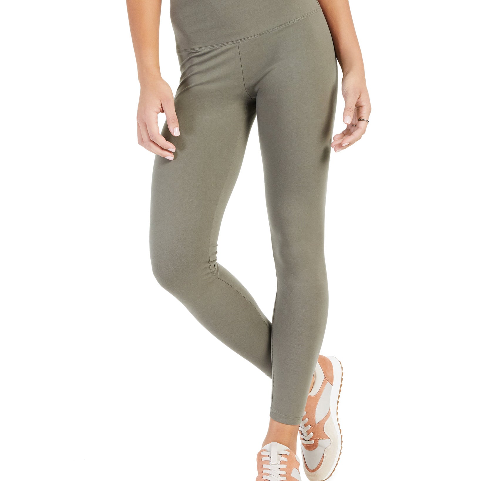 Style & Co Women Yoga Leggings Olive Green