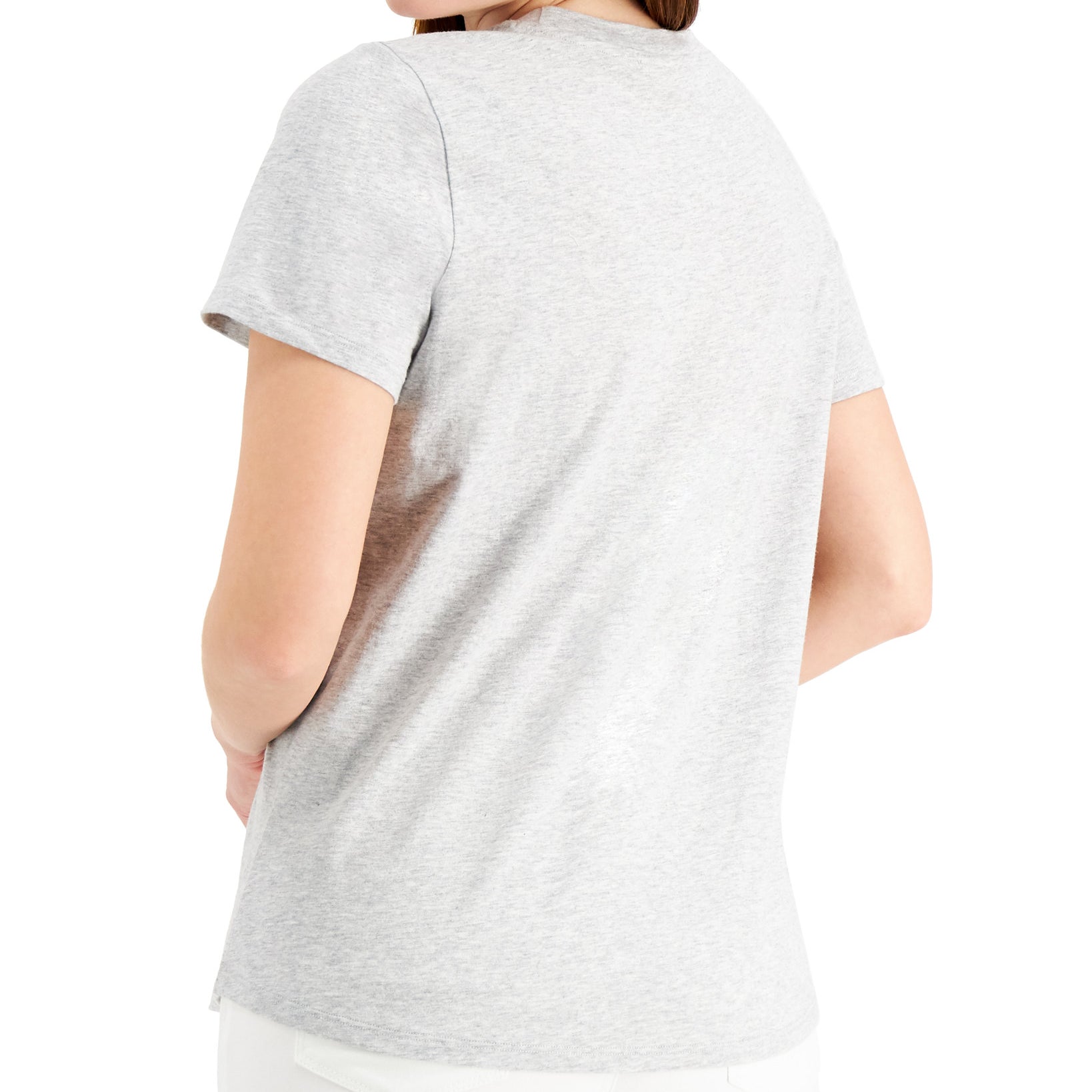 Style & Co Women Solid Crewneck One Pocket Top