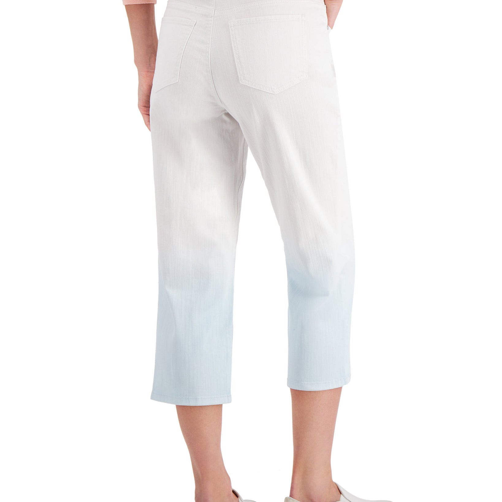Style & Co Women Dip Dyed Curvy Fit Capri Jeans