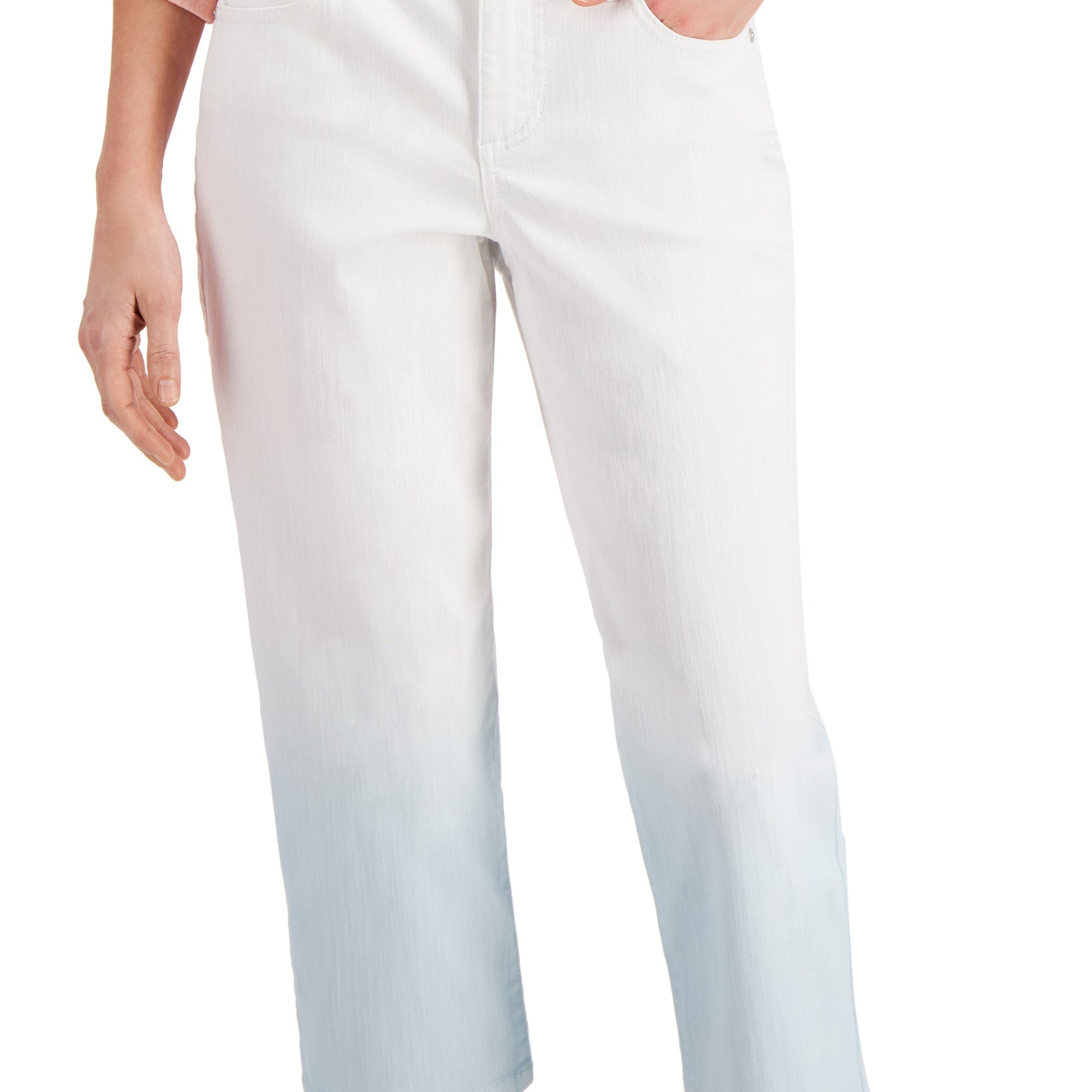 Style & Co Women Dip Dyed Curvy Fit Capri Jeans