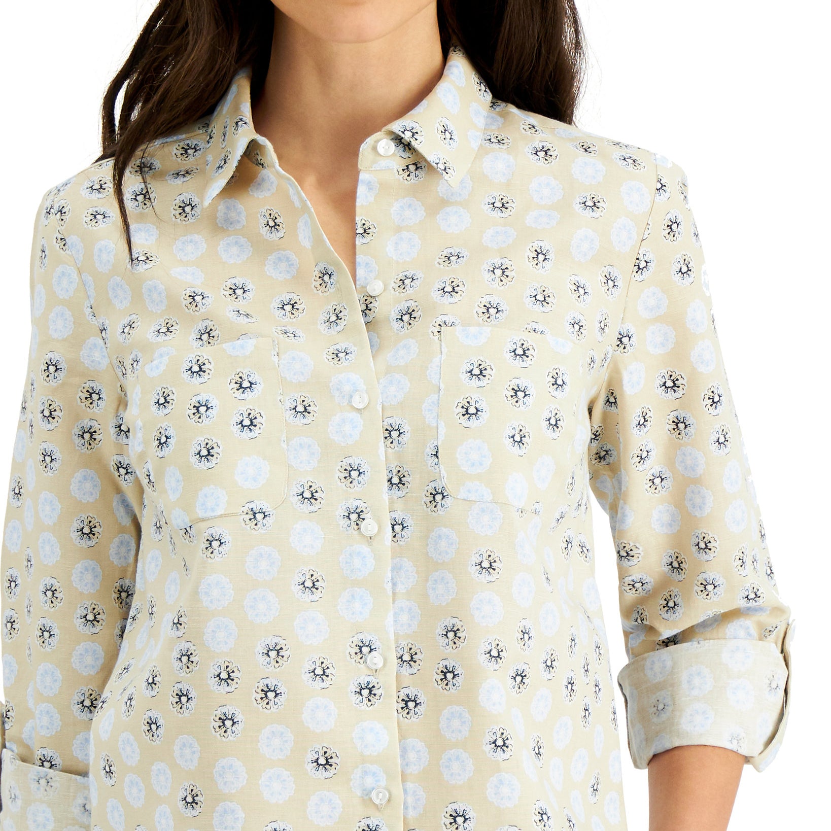Charter Club Women Printed Shirt