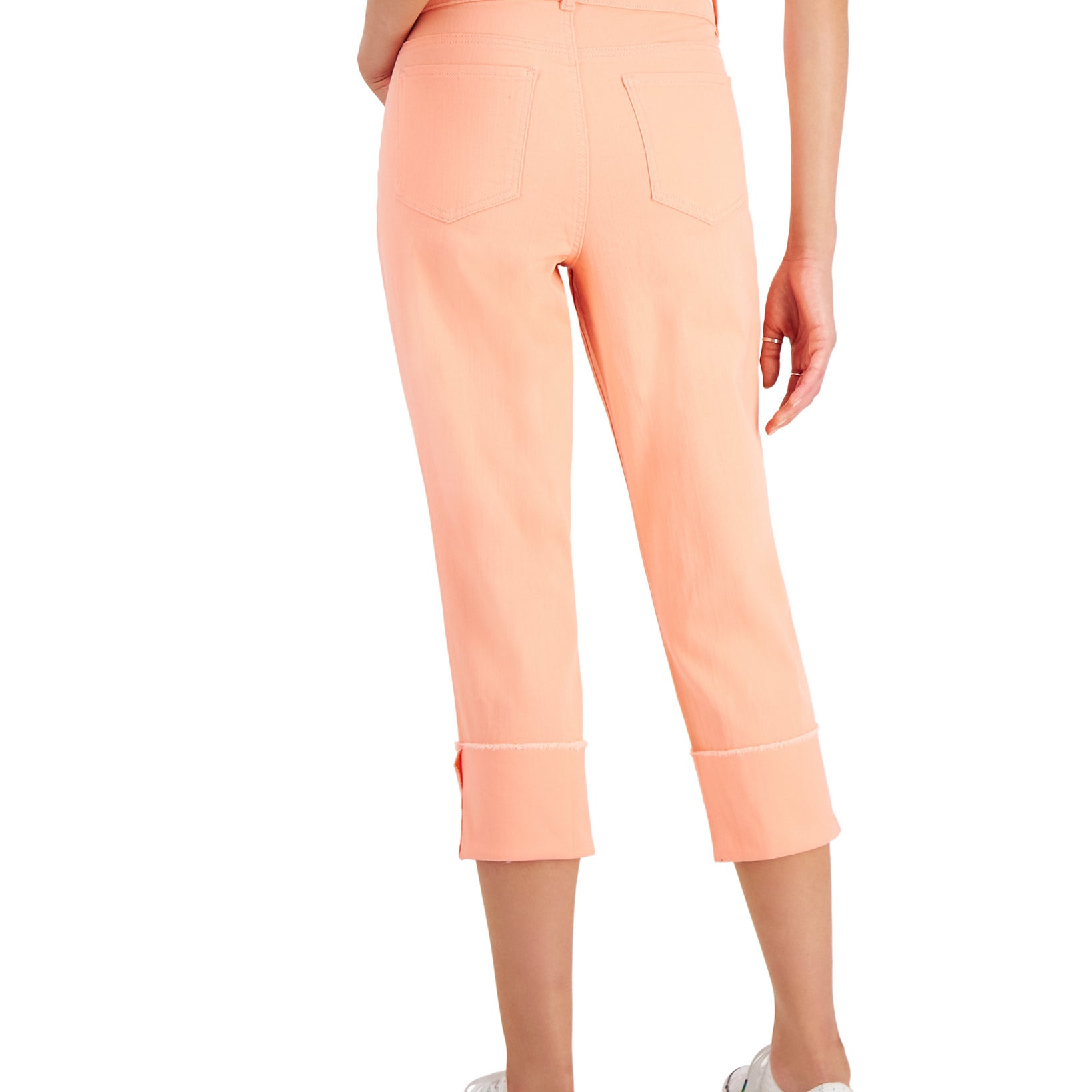 Style & Co Women High Cuffed Capri Jeans