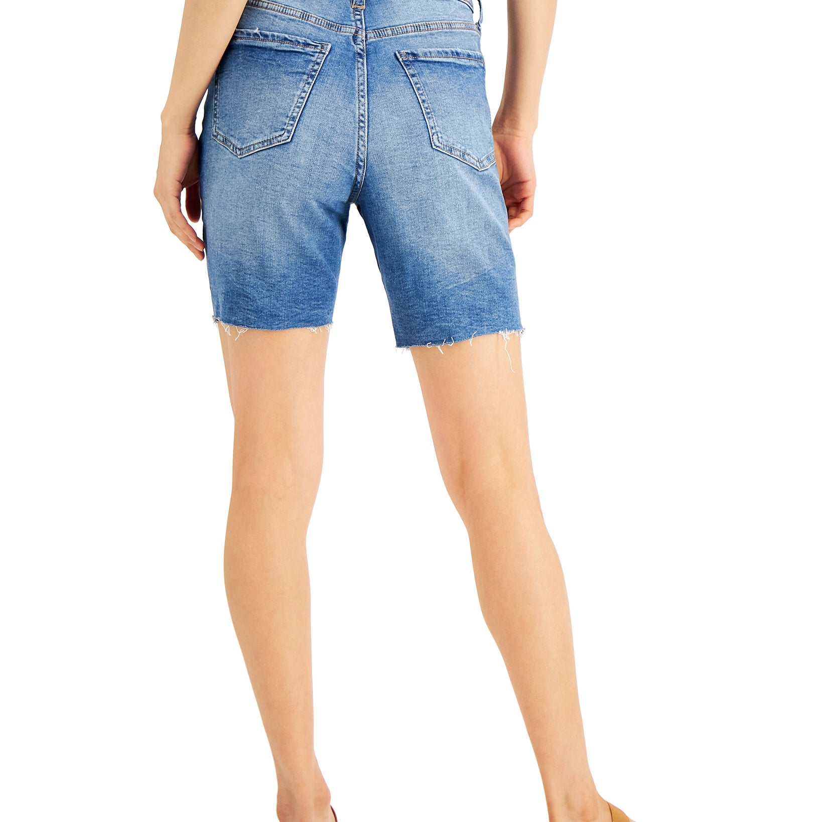 Celebrity Pink Women Frayed Distressed Bermuda Shorts