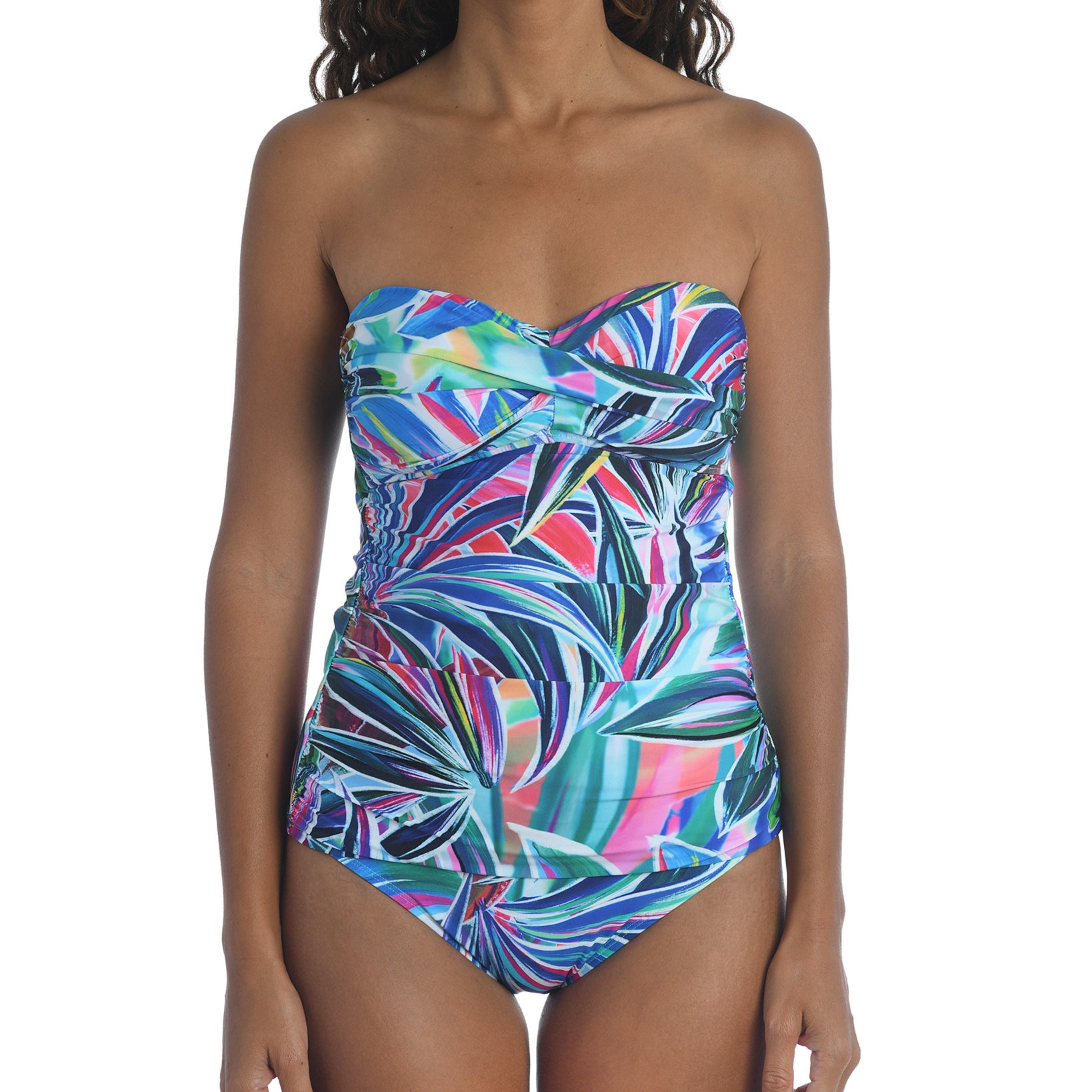 La Blanca Women Bandeau Tankini Top Multi