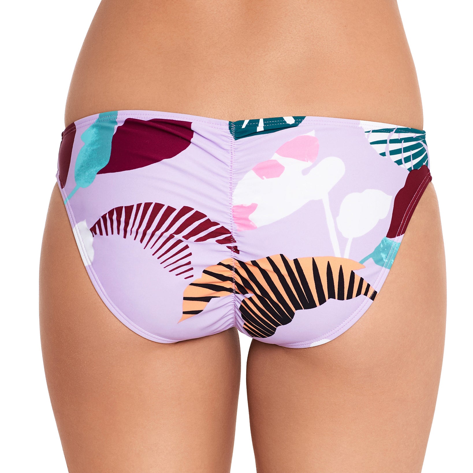 Salt + Cove Women Just Fronds Cinched Back Hipster Bikini Bottoms