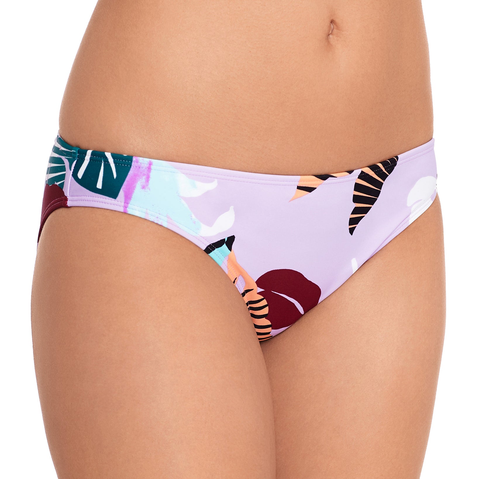 Salt + Cove Women Just Fronds Cinched Back Hipster Bikini Bottoms