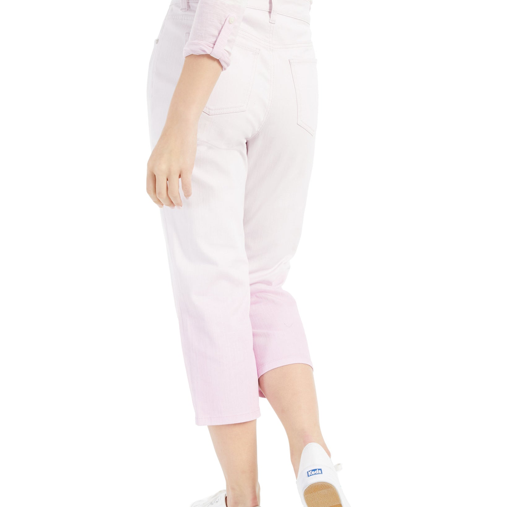 Style & Co Women Dip Dyed Curvy Fit Capri Jeans