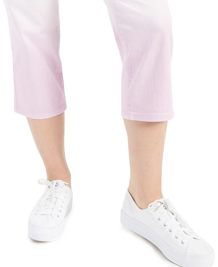 Style & Co Women Dip Dyed Curvy Fit Capri Jeans