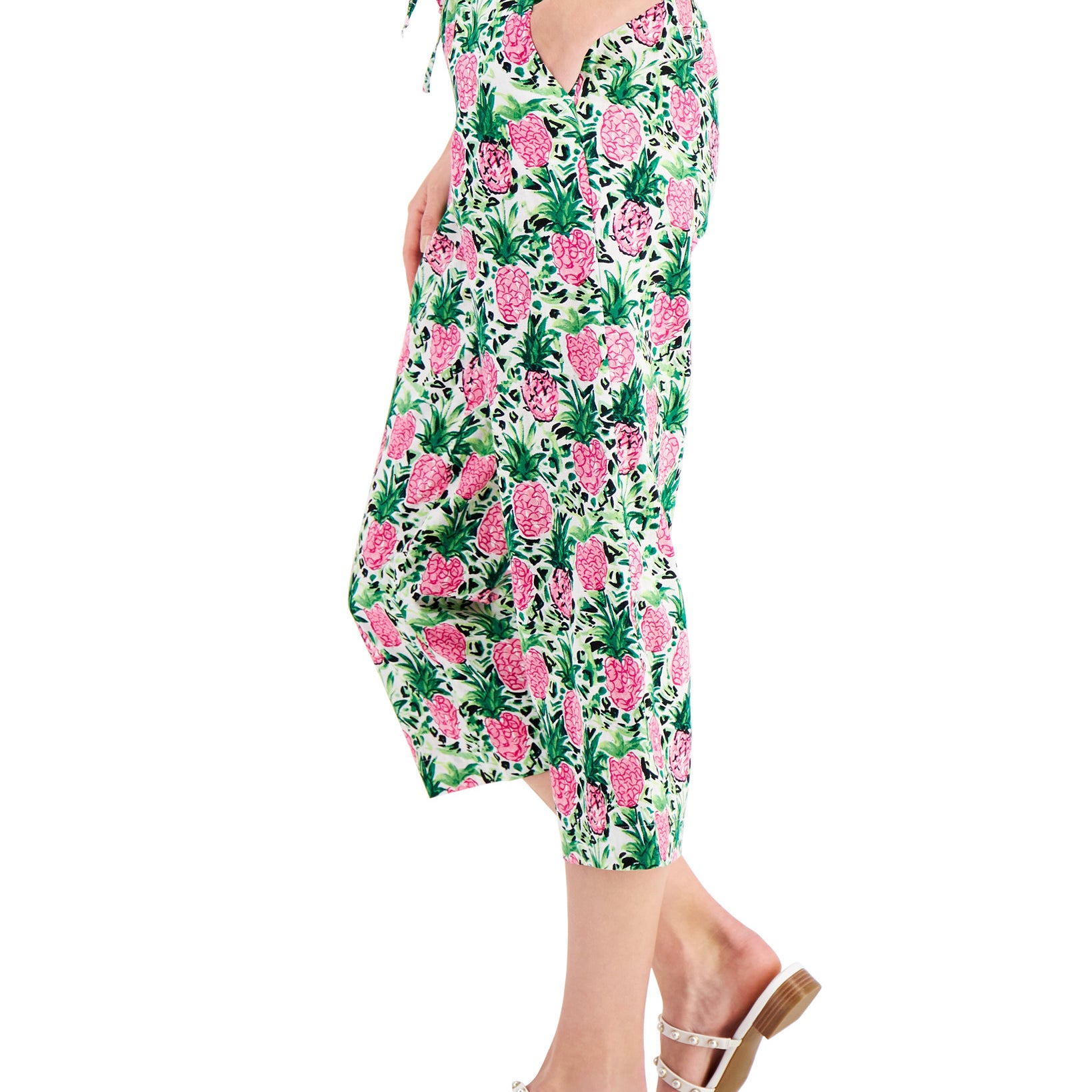 Charter Club Women Cropped Floral Print Pants