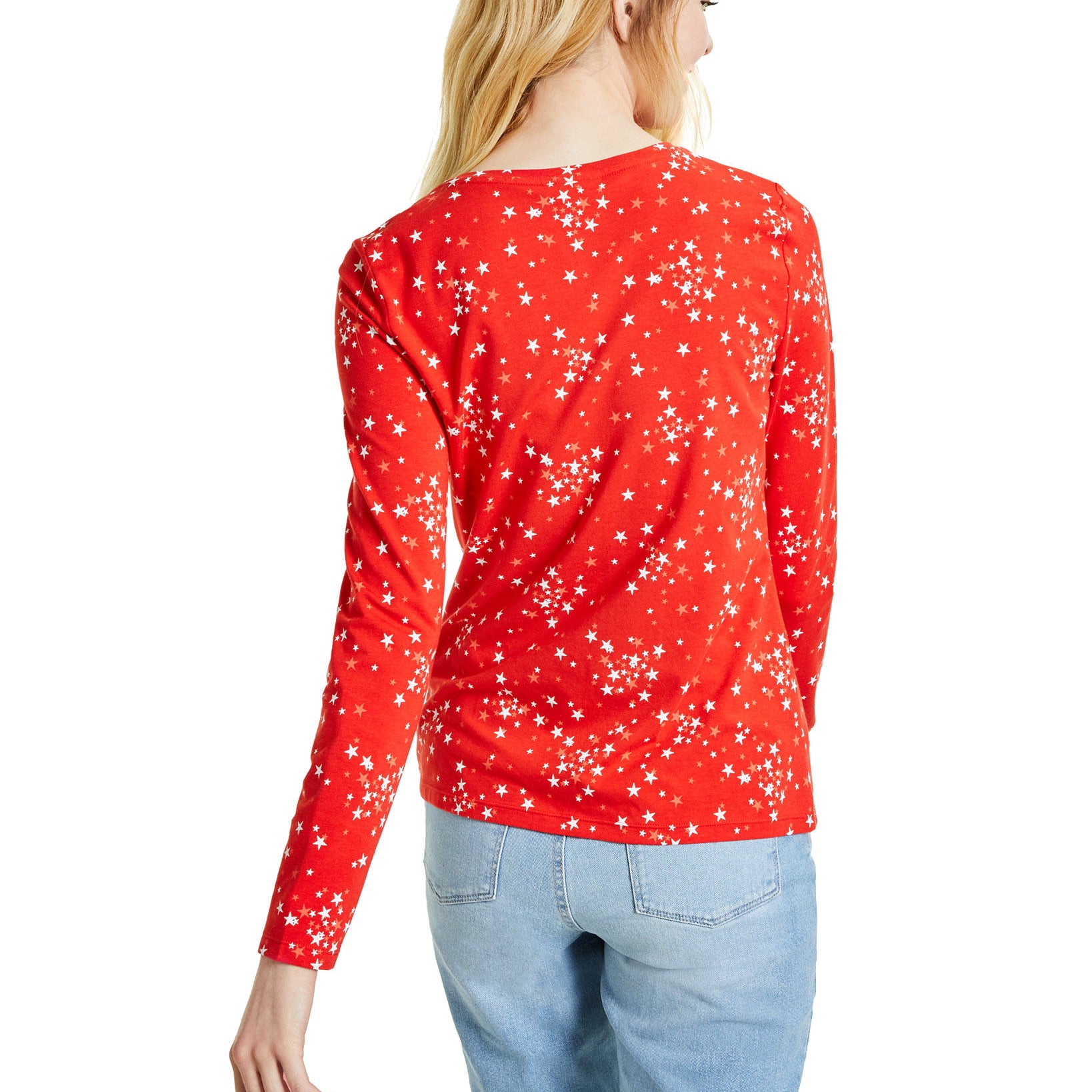 Style & Co Women Printed Long Sleeve Top
