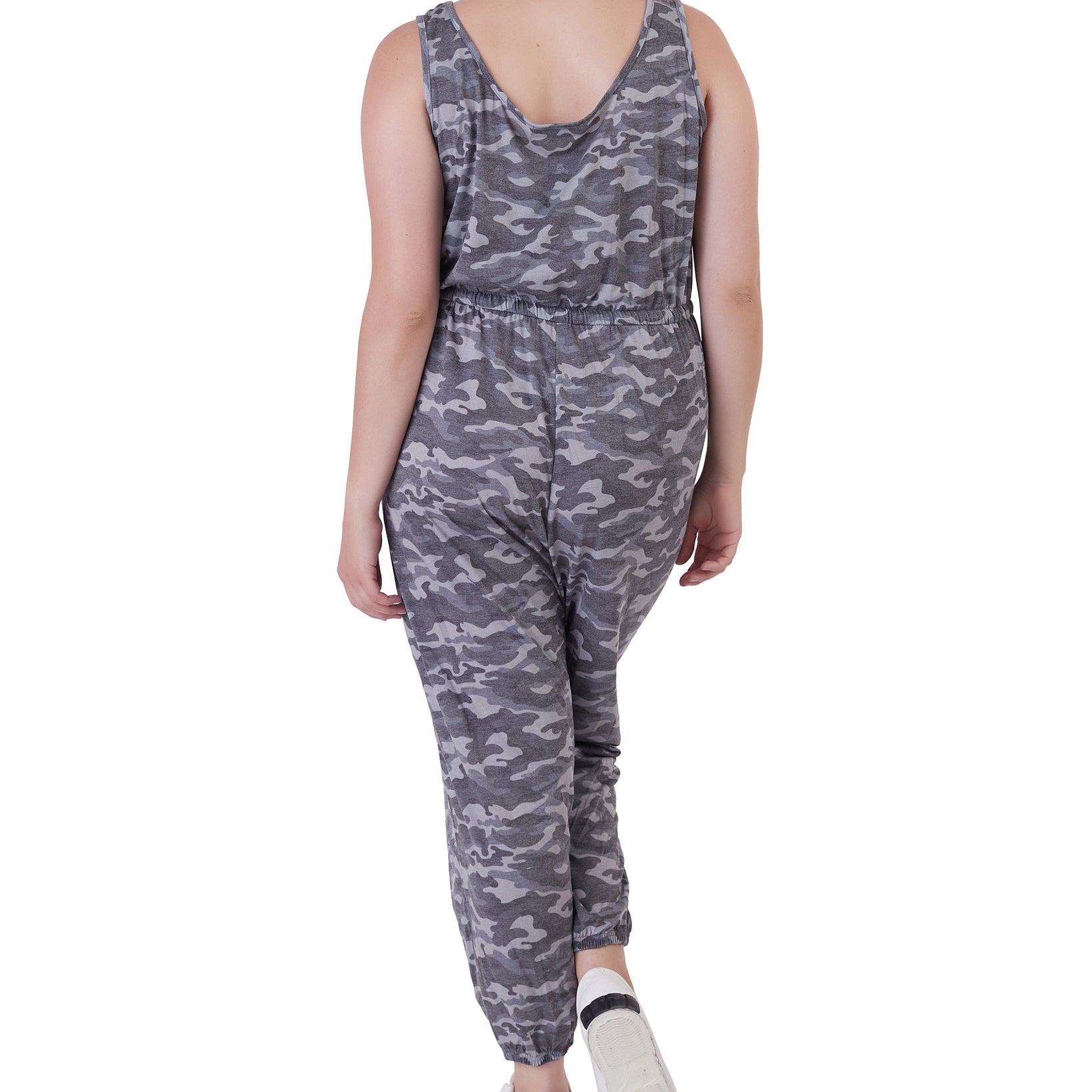 Black Tape Women Plus Black Tape Camo Print Jumpsuit