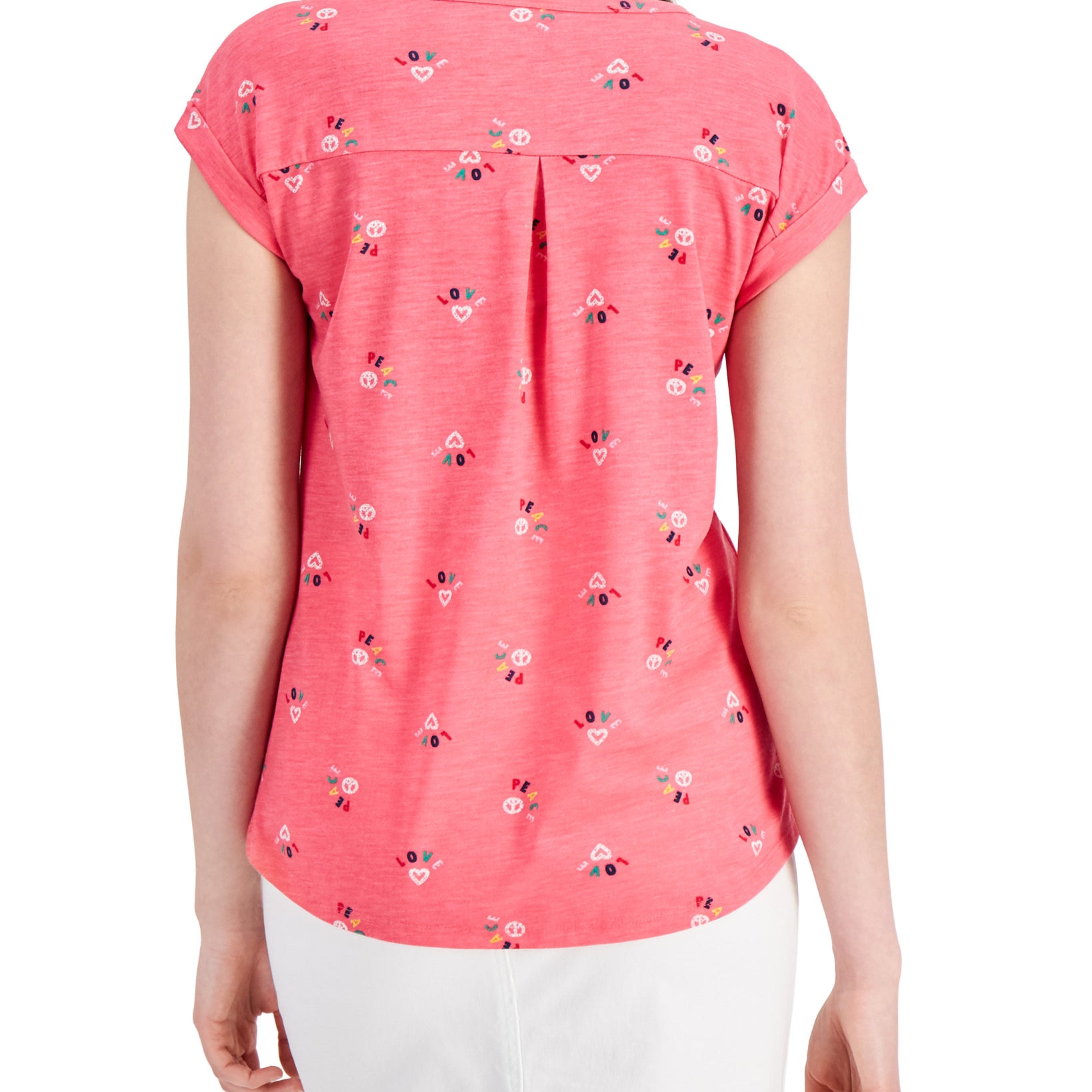 Style & Co Women Printed Crewneck Top