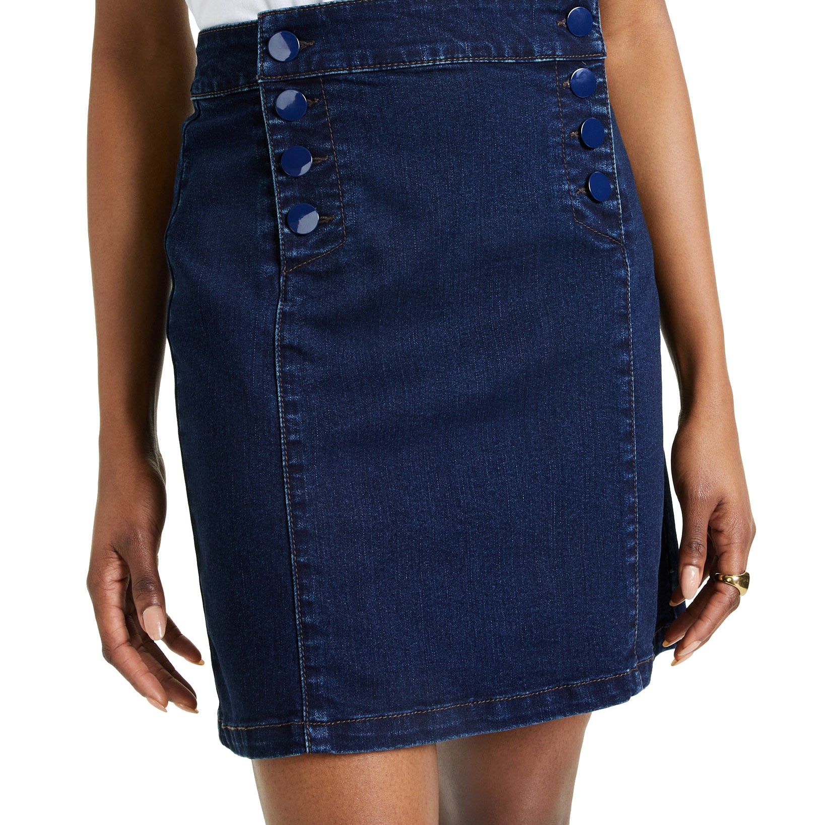 Charter Club Women Denim Tummy Control Sailor Skirt Willow Wash