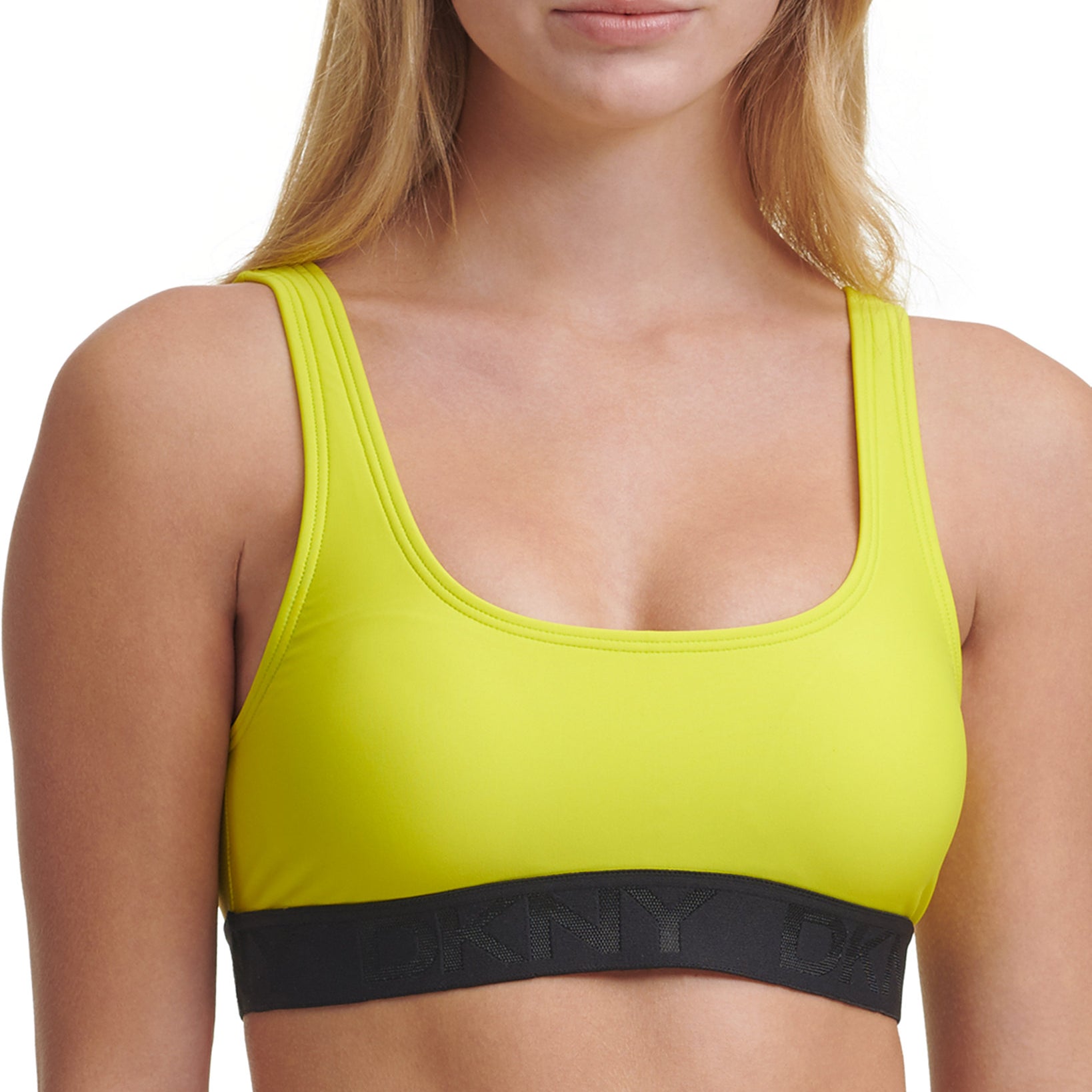 DKNY Women Logo Bikini Top Neon Zest