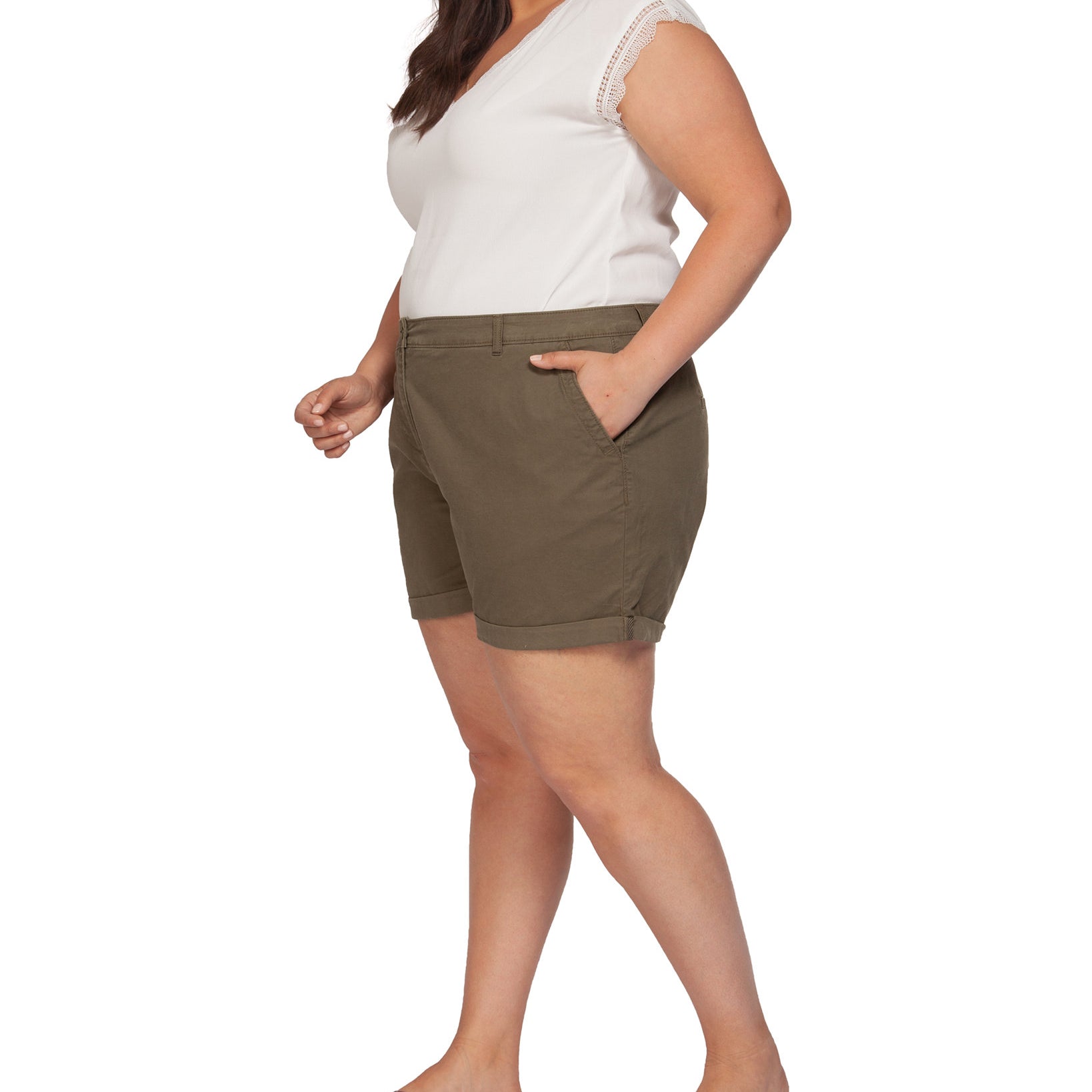 Black Tape Women Plus Black Tape Solid Basic Shorts