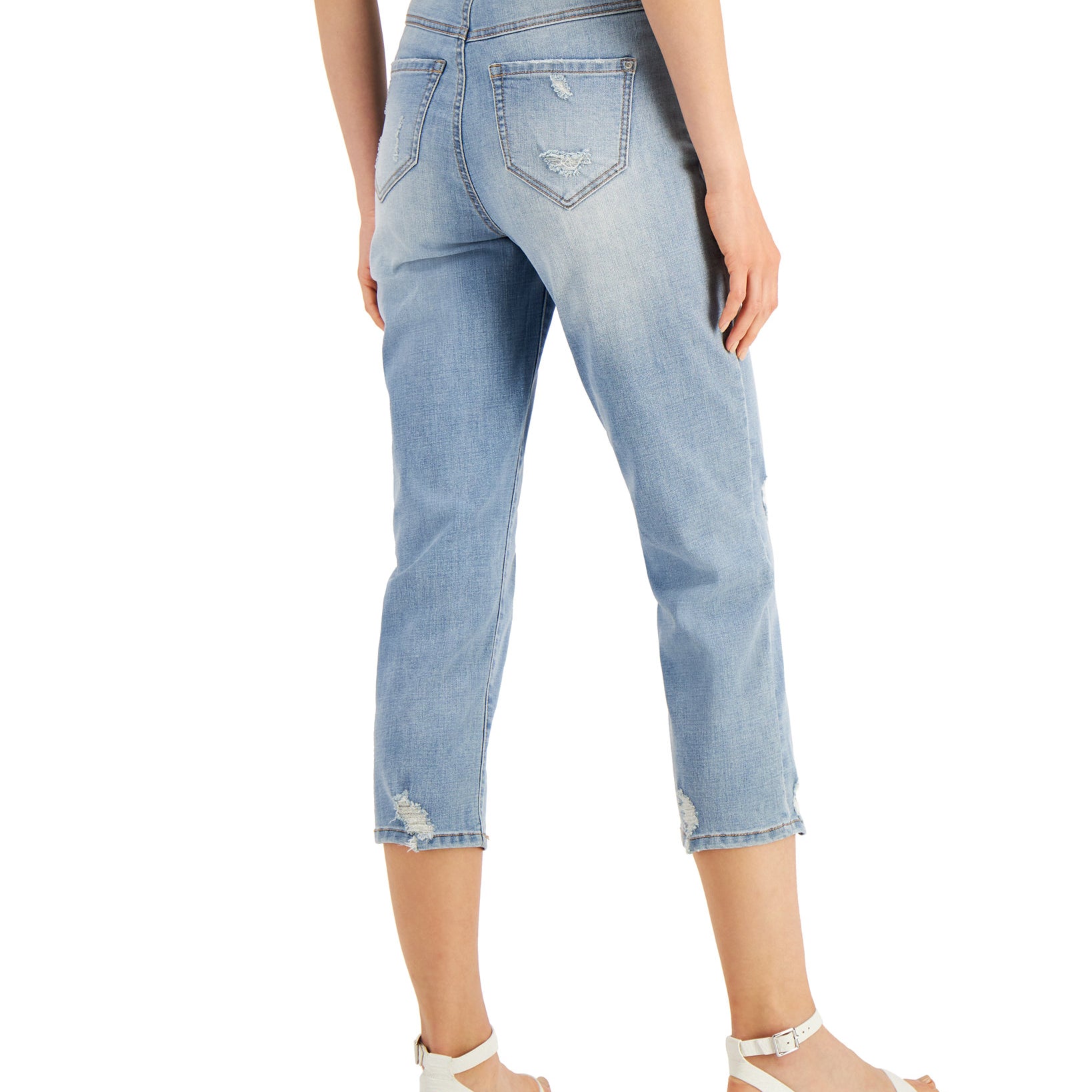 INC International Concepts Women High Rise Cropped Straight Leg Jeans