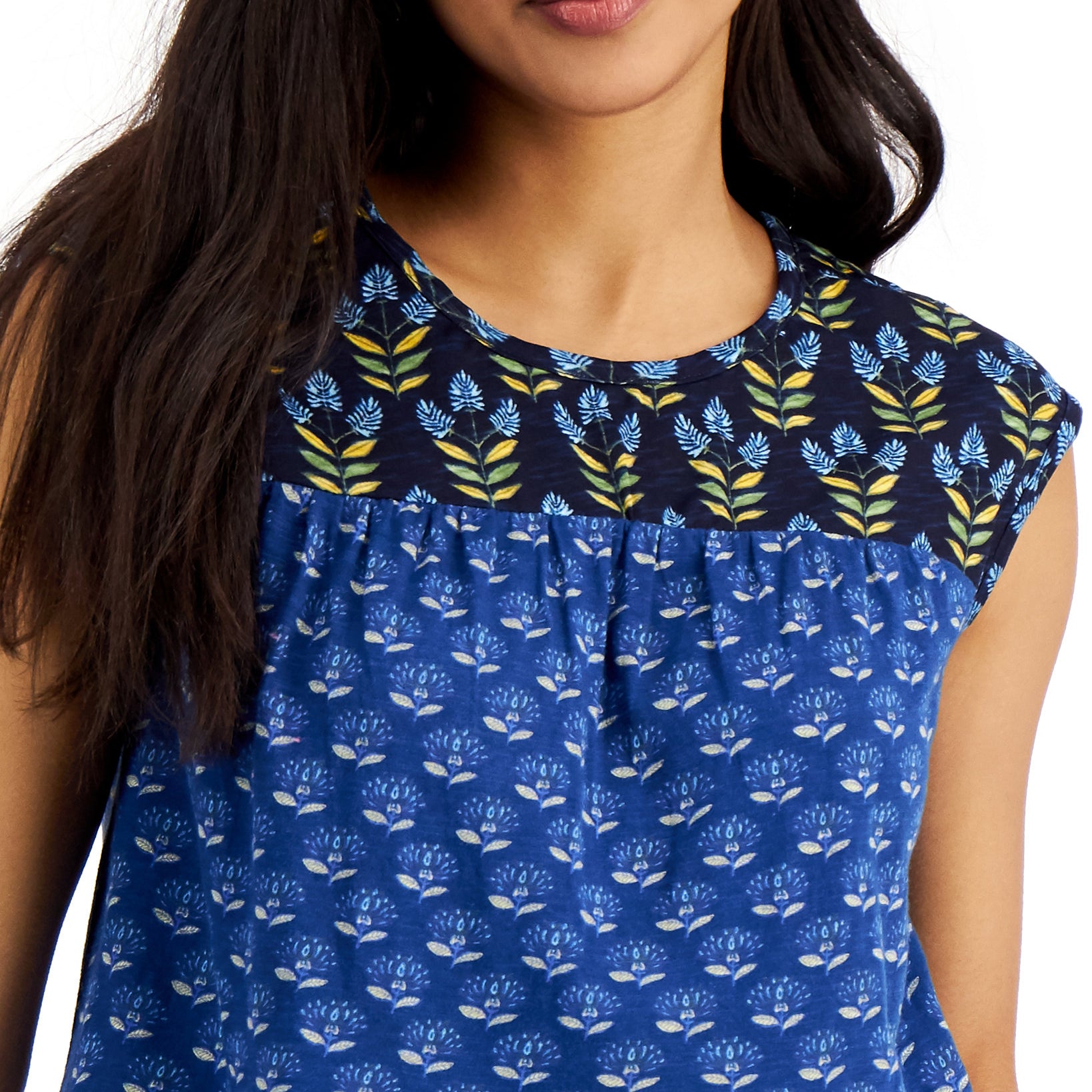 Style & Co Women Plus Printed Peplum Top