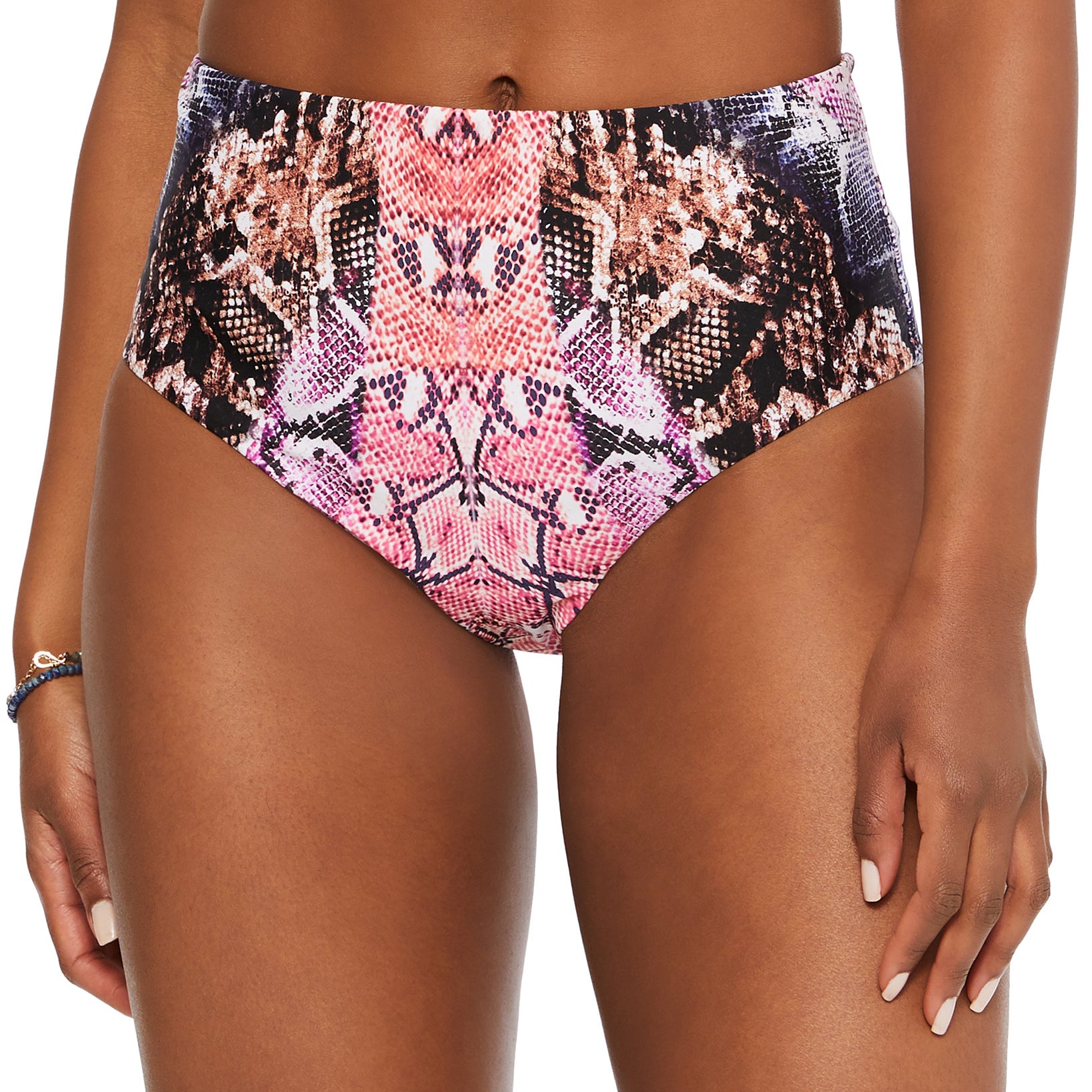 Bar III Women Mixed Messages High Rise Bikini Bottoms Multi