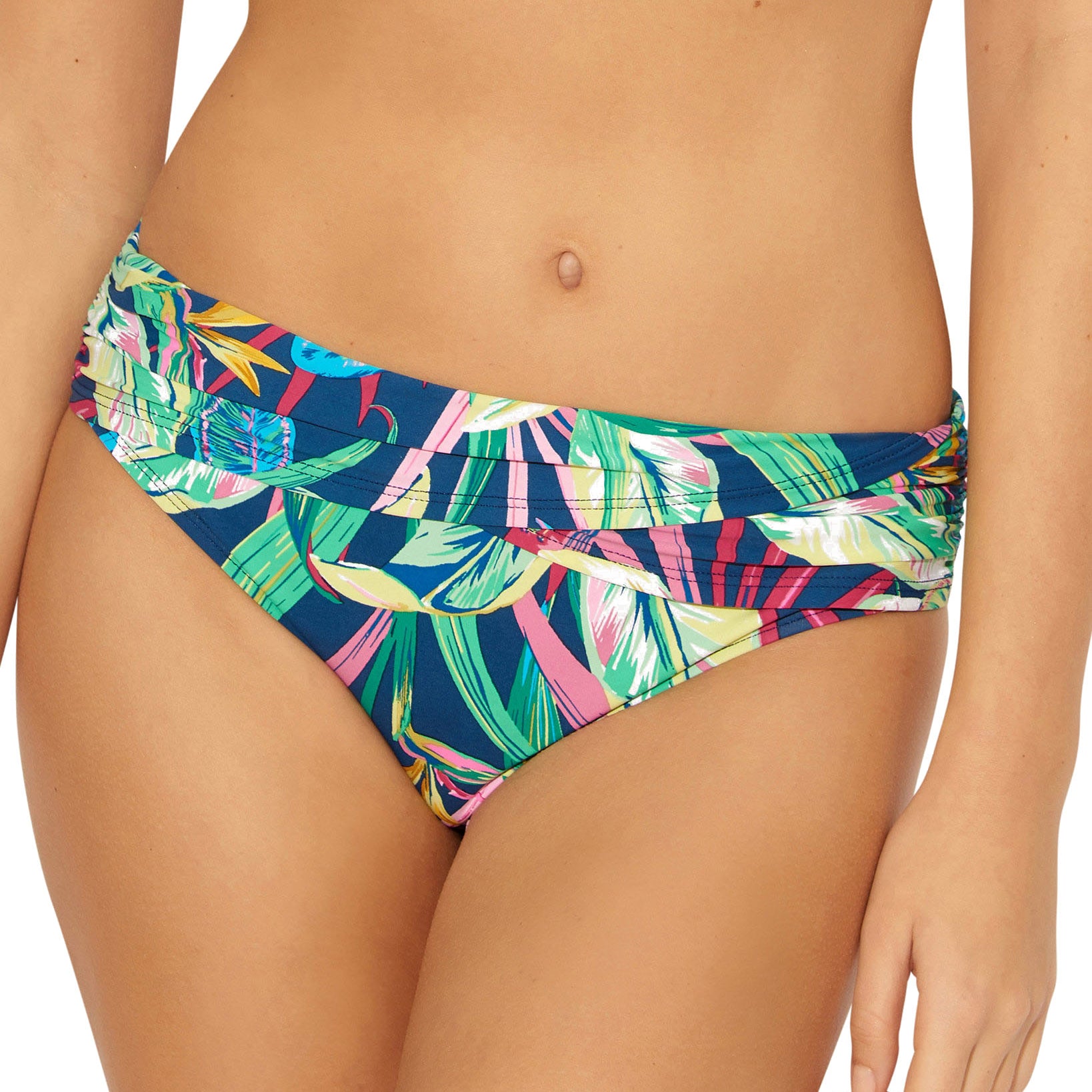 Bleu by Rod Beattie Women Its a Jungle Out There Sarong Hipster Bikini Bottoms Navy