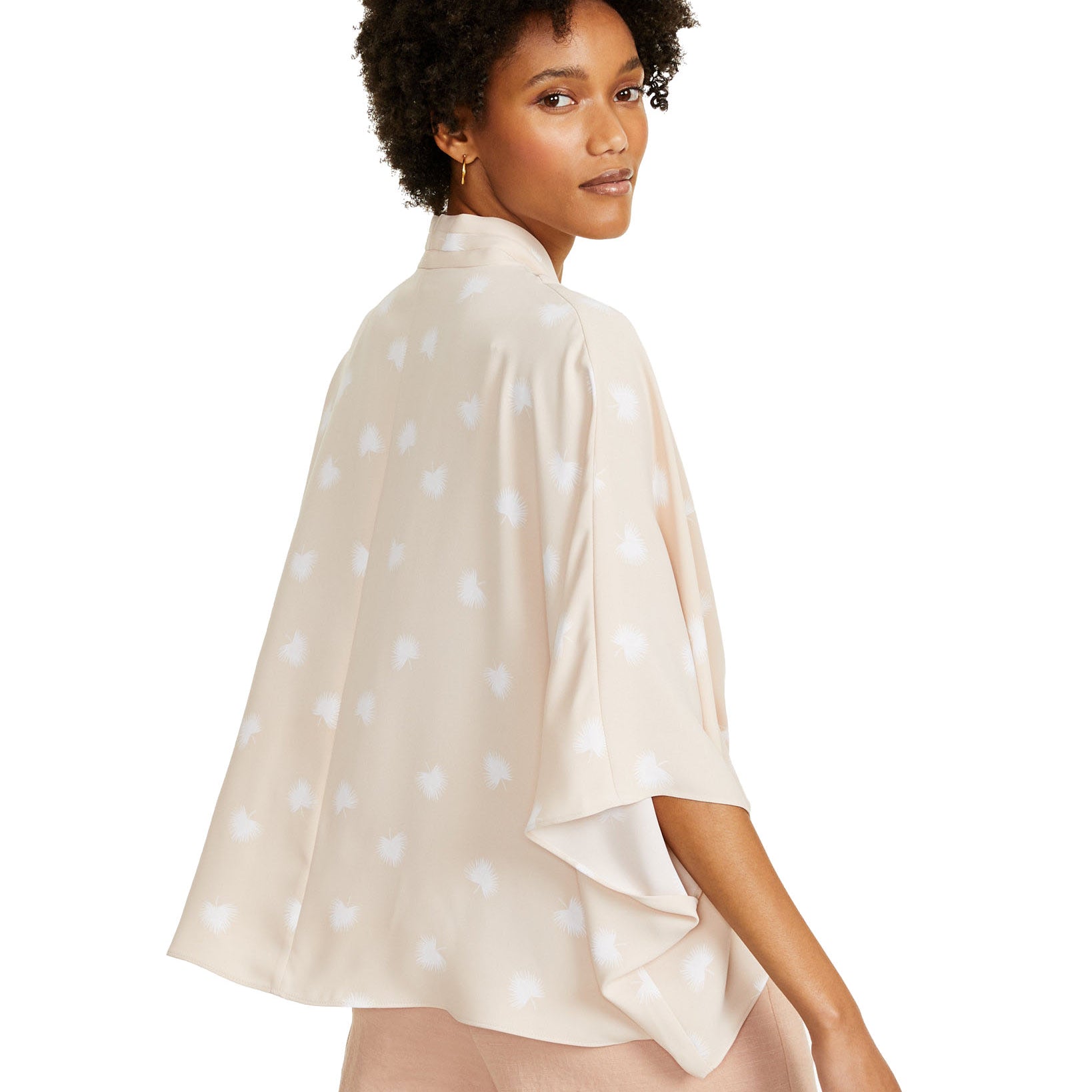 Alfani Women Printed Wide Sleeve Surplice Top