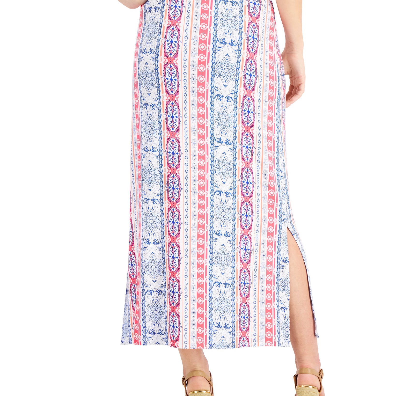 JM Collection Women Printed Knit Maxi Skirt