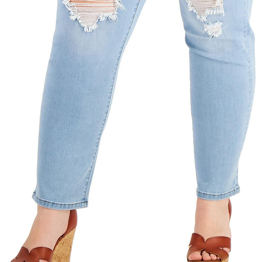 Gogo Jeans Women Plus Petite Trendy High Rise Destructed Skinny Jeans