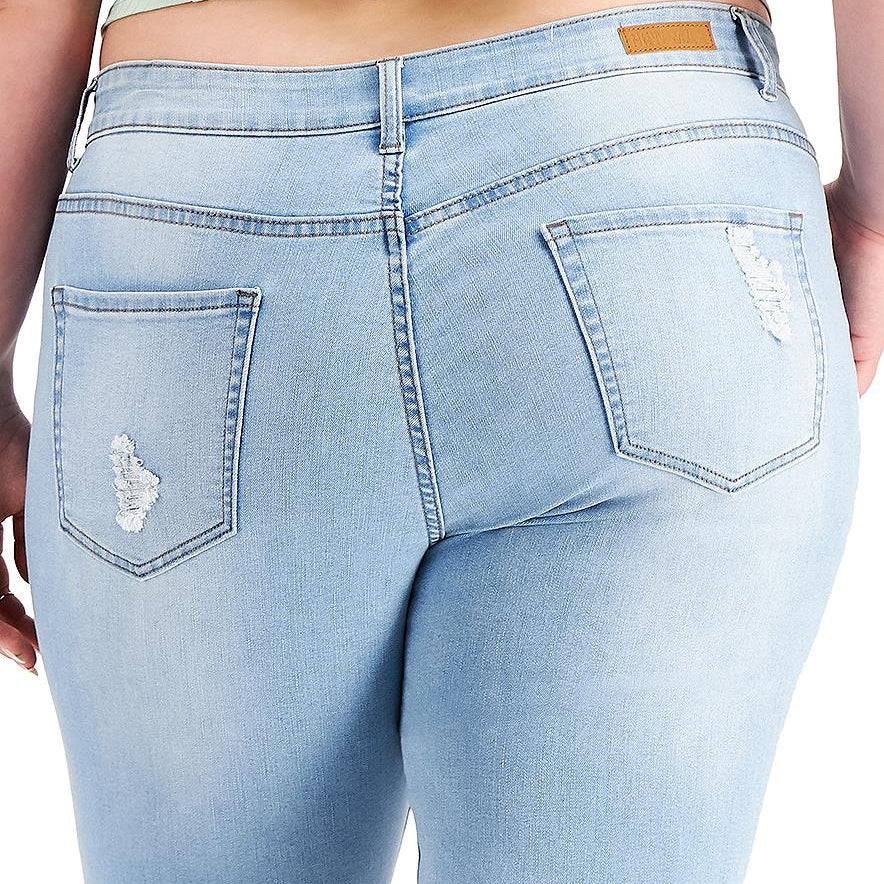 Gogo Jeans Women Plus Petite Trendy High Rise Destructed Skinny Jeans
