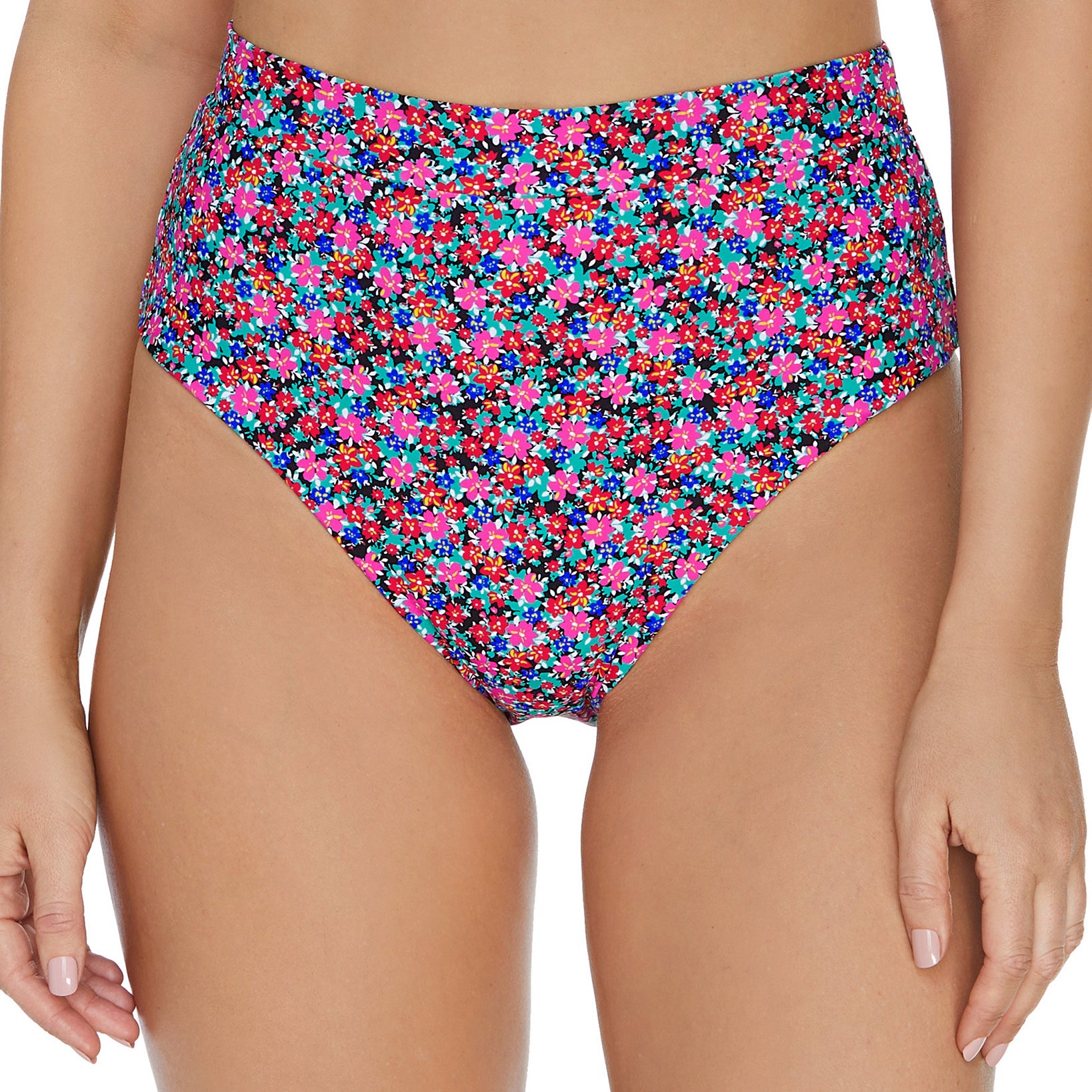 Raisins Women Sunshine Gypsy High Waist Tropics Bikini Bottoms Pink